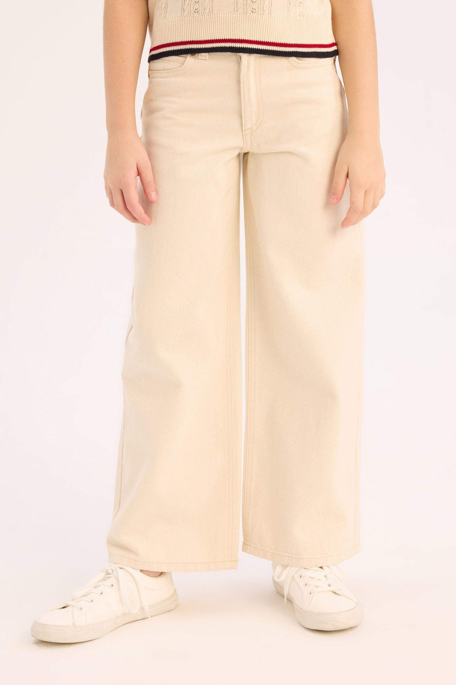 Pantalon large en coton pour fille