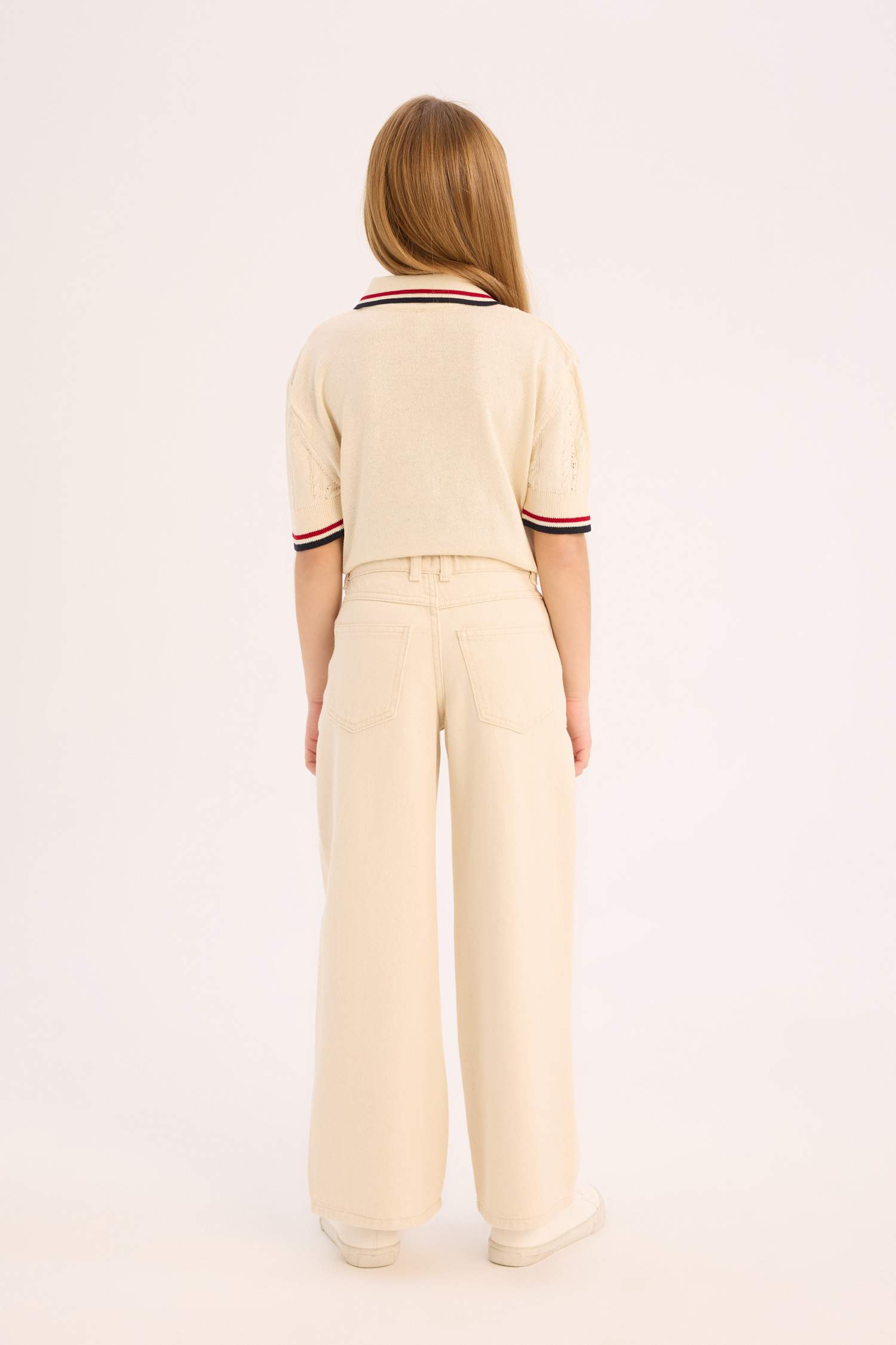 Pantalon large en coton pour fille