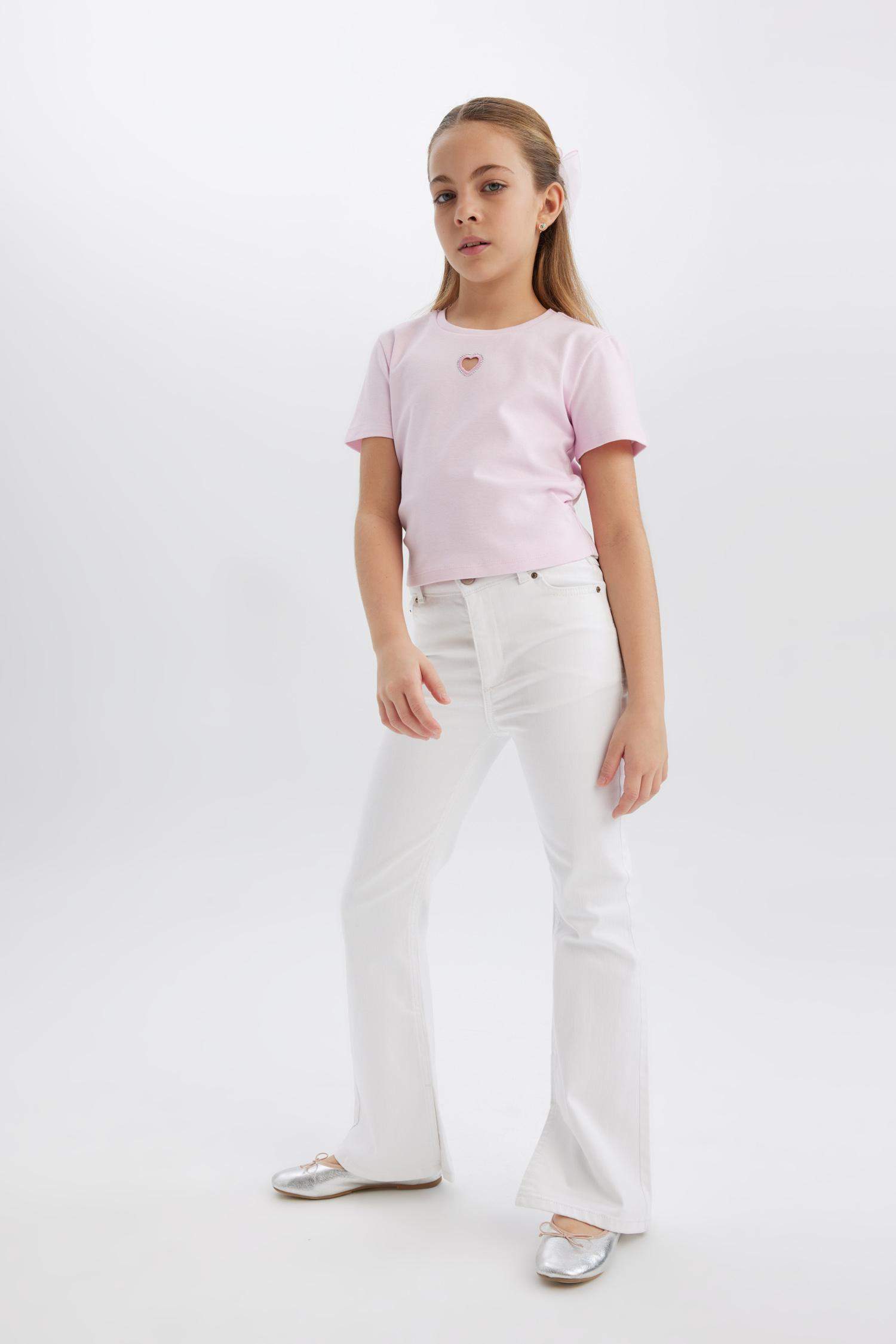 Pantalon Jean évasé pour fille