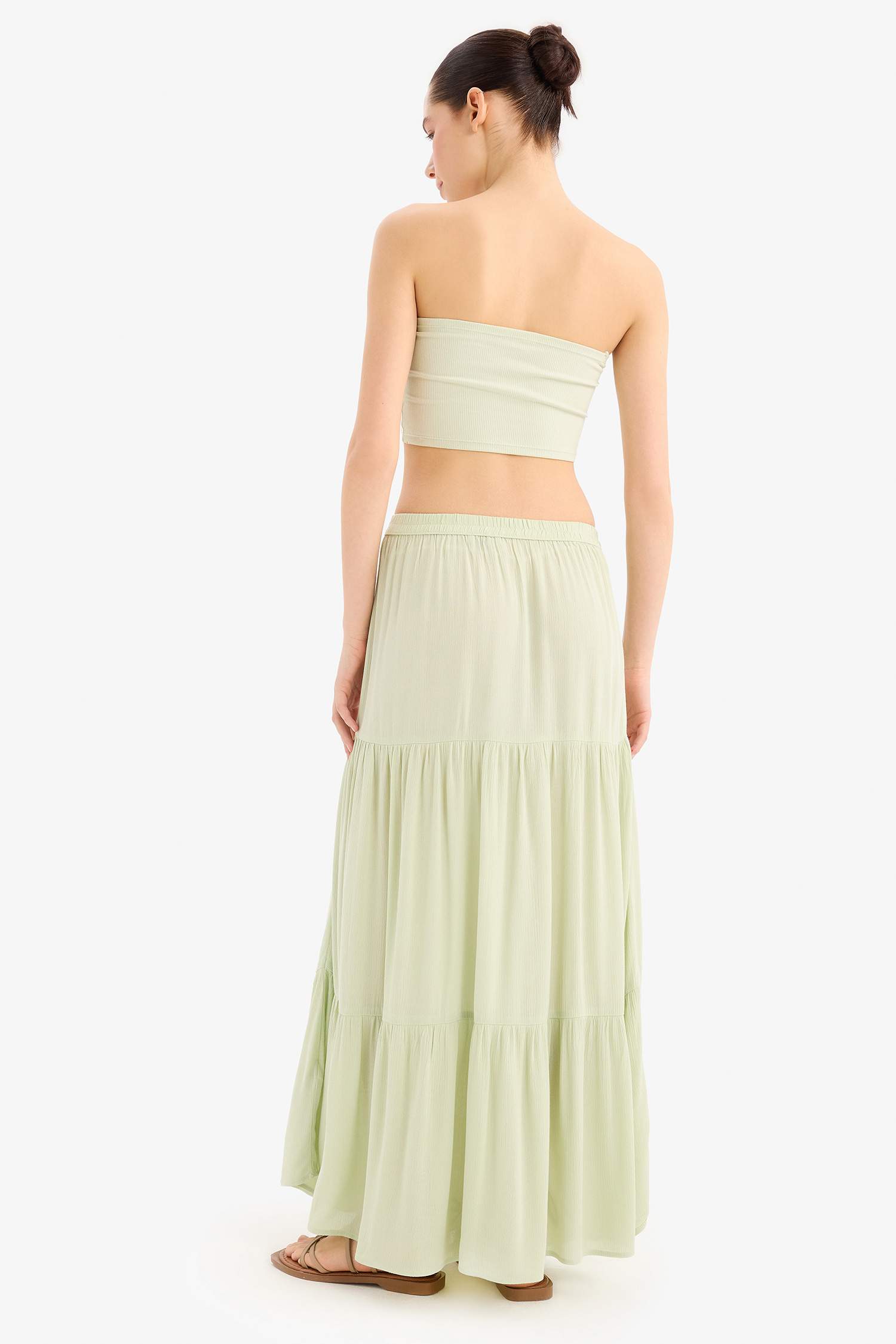 А-силуэт длинная юбка из вискозы с подкладкой