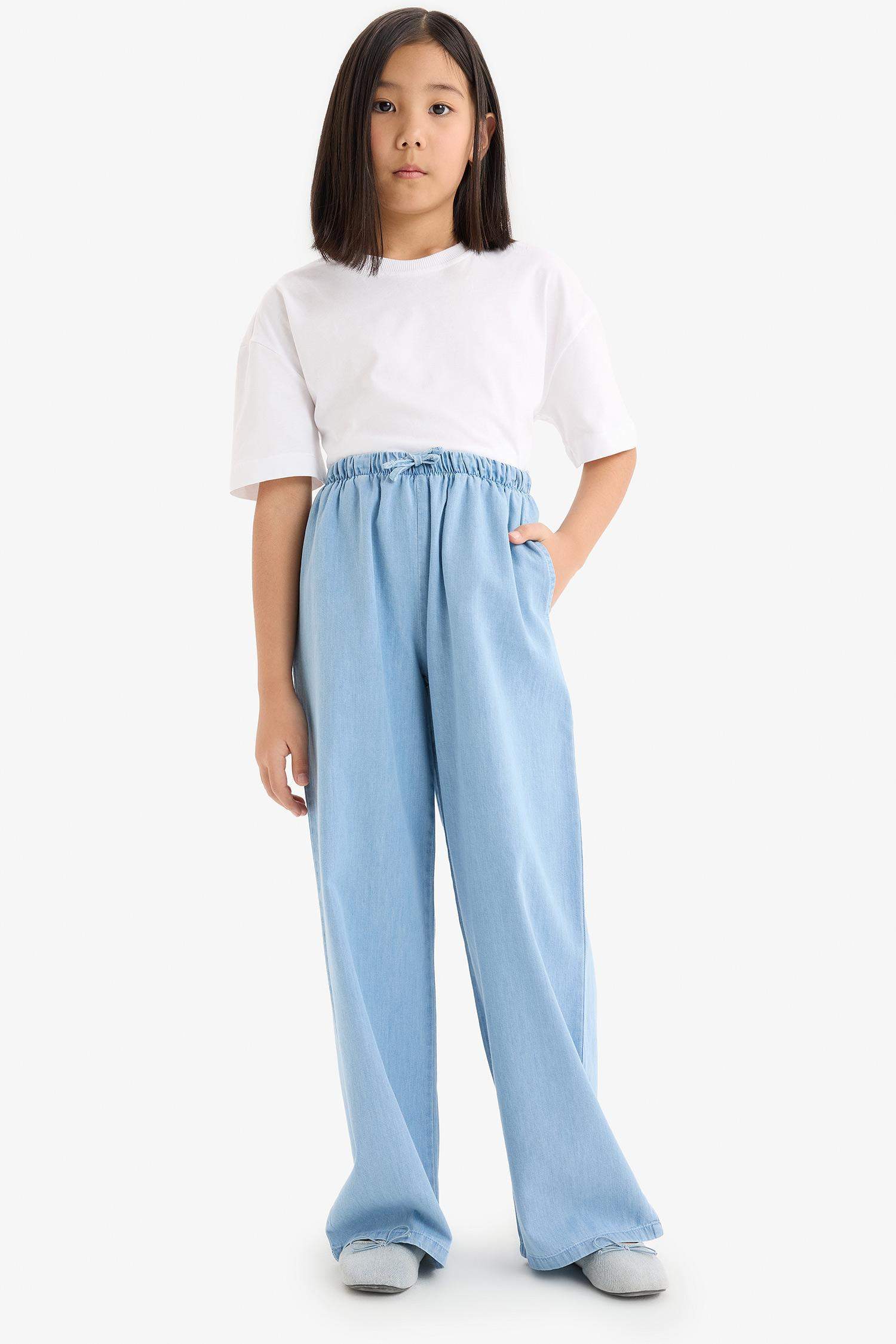 Қыздарға кең аяқ деним Шалбар