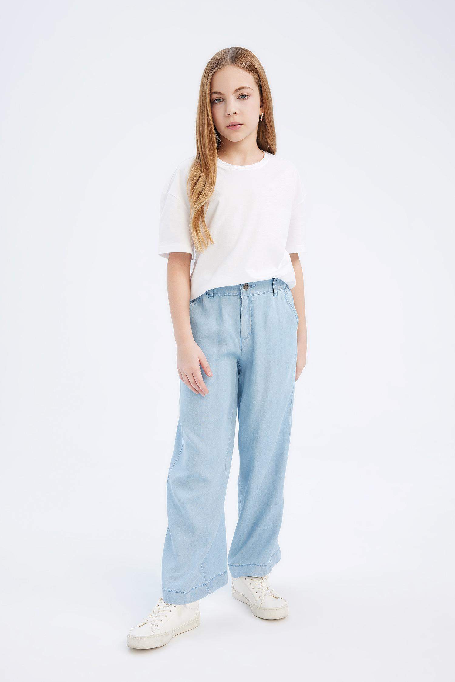 Қыздарға кең аяқ деним Шалбар