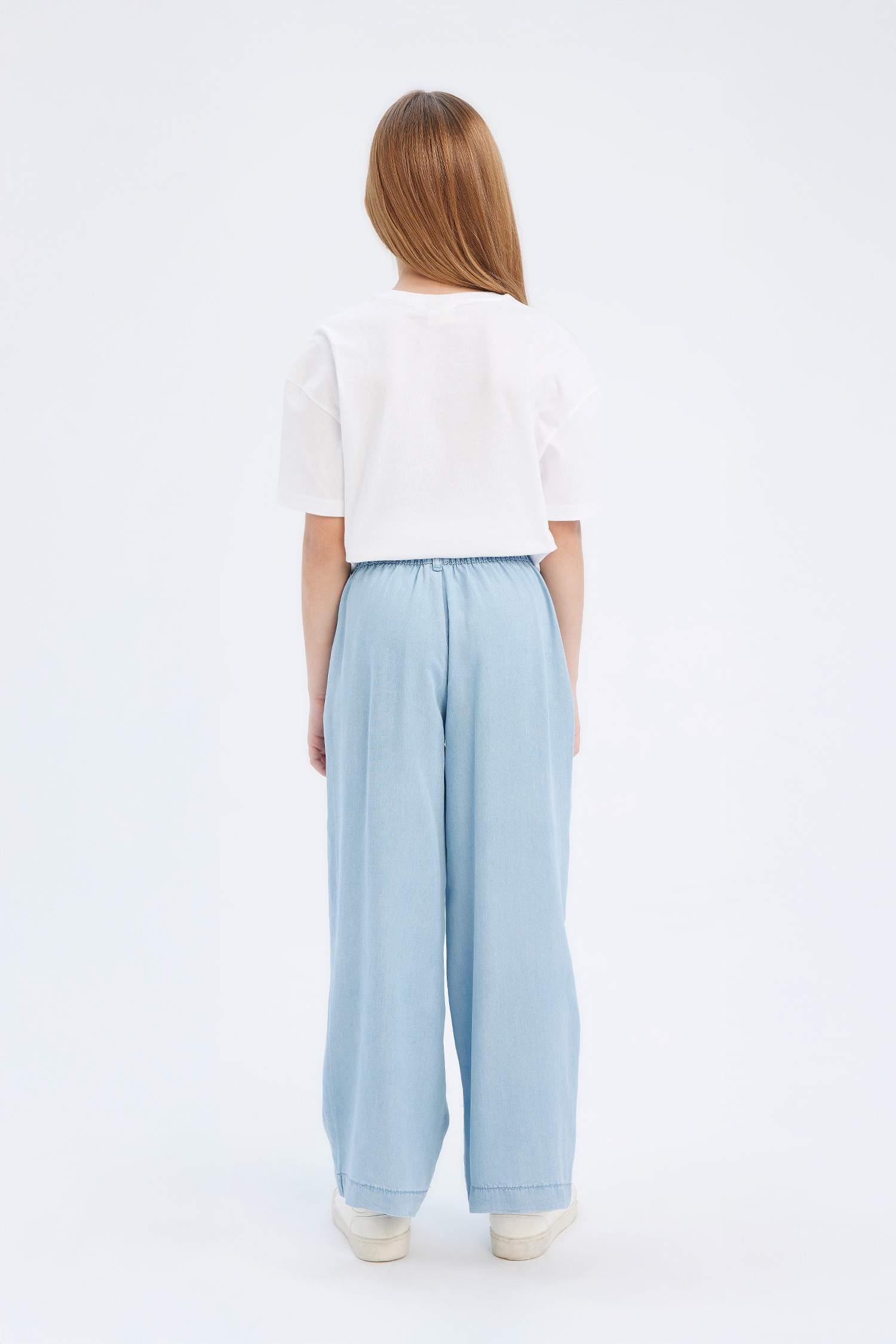 Қыздарға кең аяқ деним Шалбар