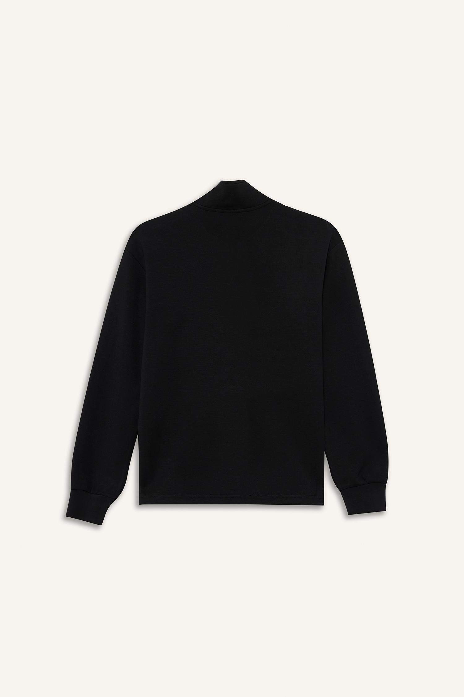 سويت شيرت اوفر سايز بنصف سحاب