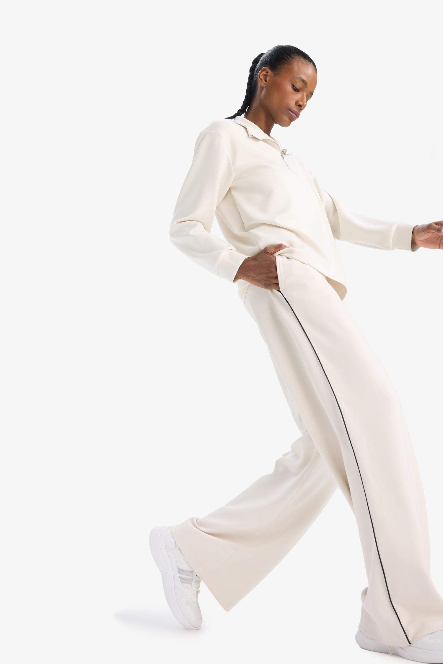 DeFactoFit Wide Leg Standard Length Modal Sports Trousers