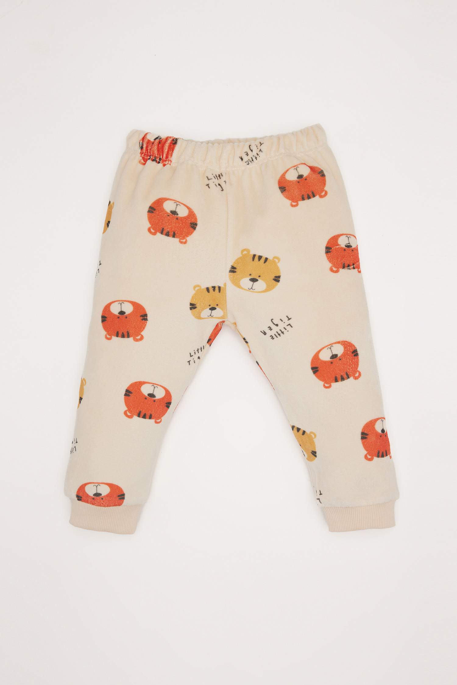 Erkek Bebek Pijama Takımı Desenli Kadife Uzun Kollu Üst Uzun Alt