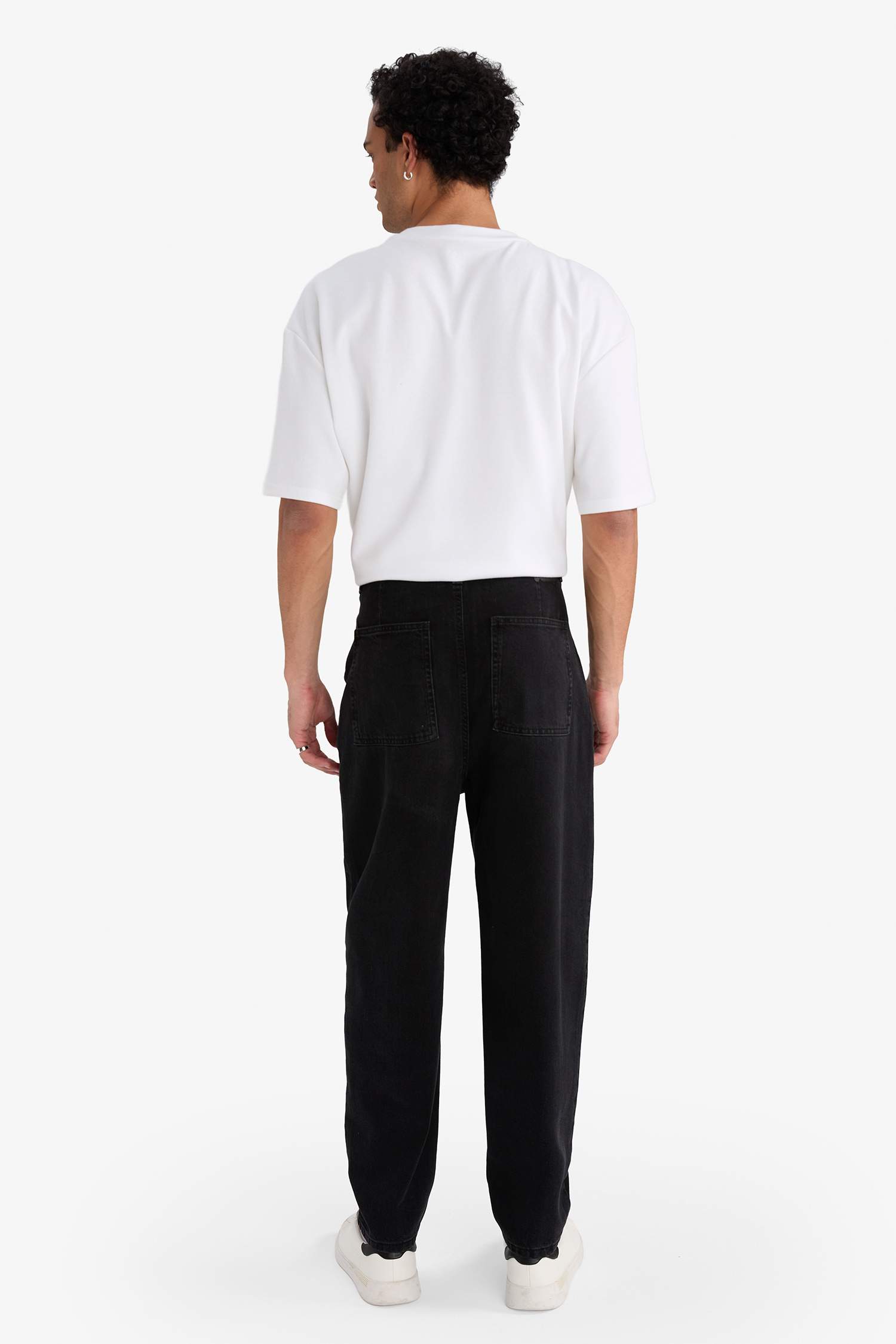 Balloon Fit кең балақты джинс шалбар