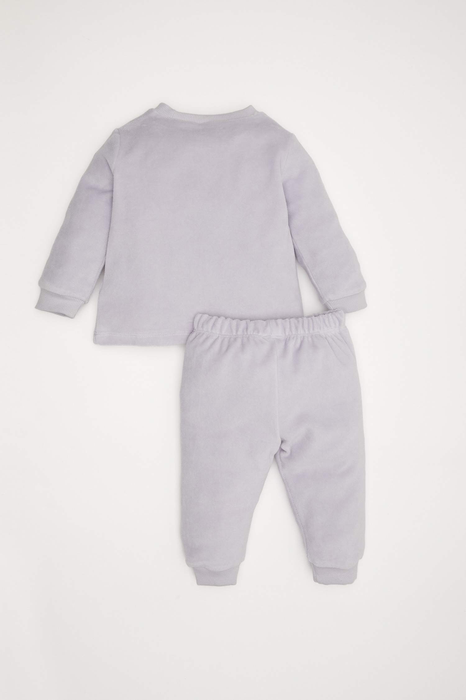 Kız Bebek Pijama Takımı Yılbaşı Temalı Uzun Kollu Velur Üst Beli Lastikli Uzun Alt