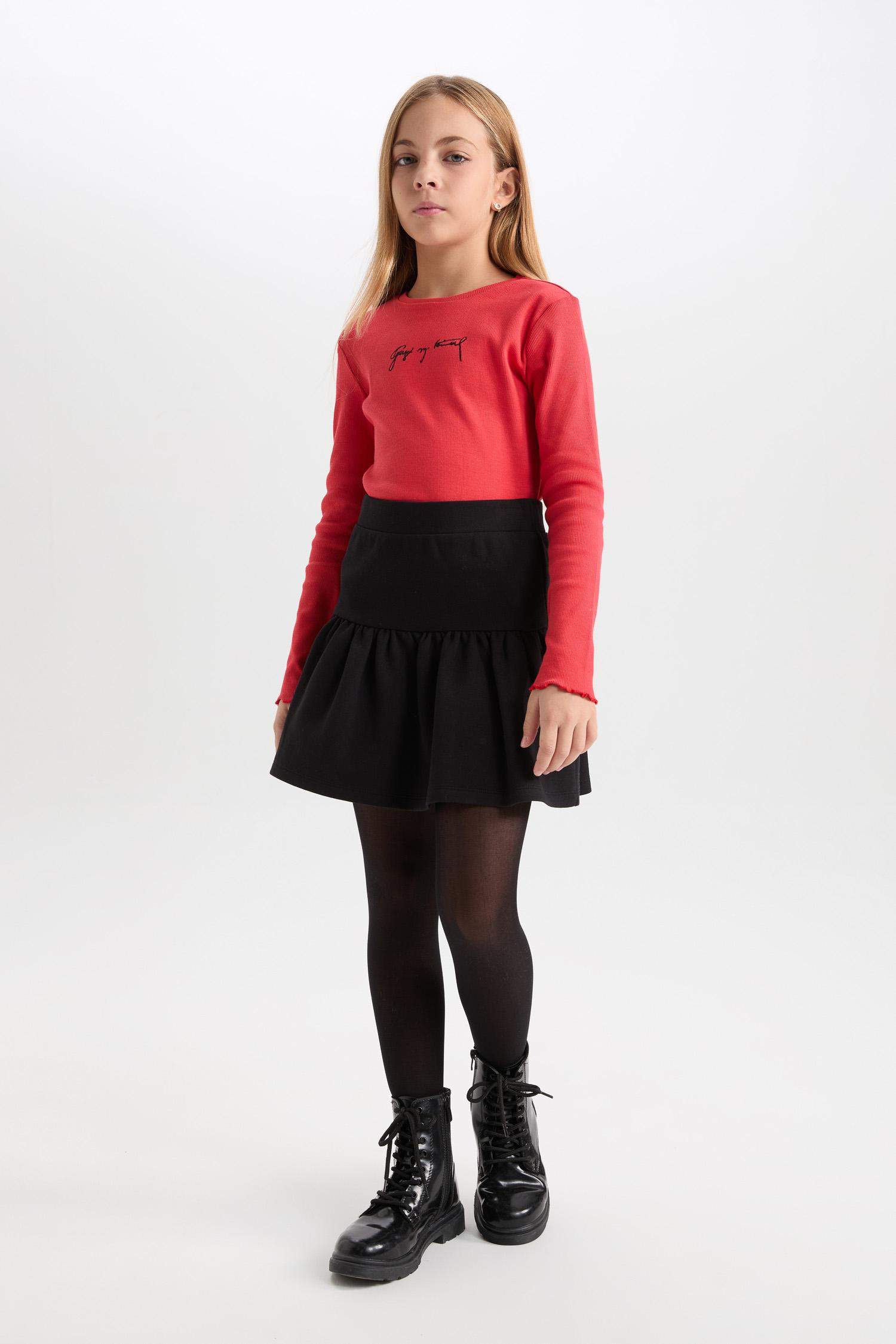 Girl Regular Fit Knitted Skirt