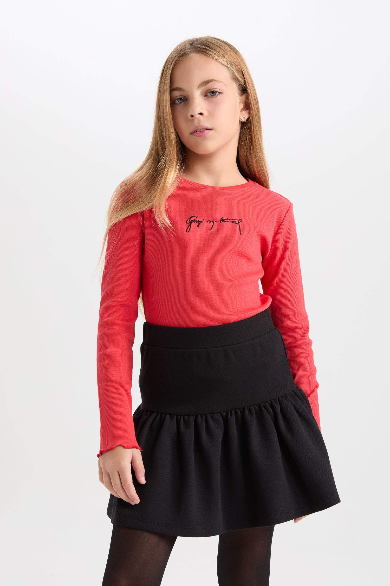 Girl Regular Fit Knitted Skirt