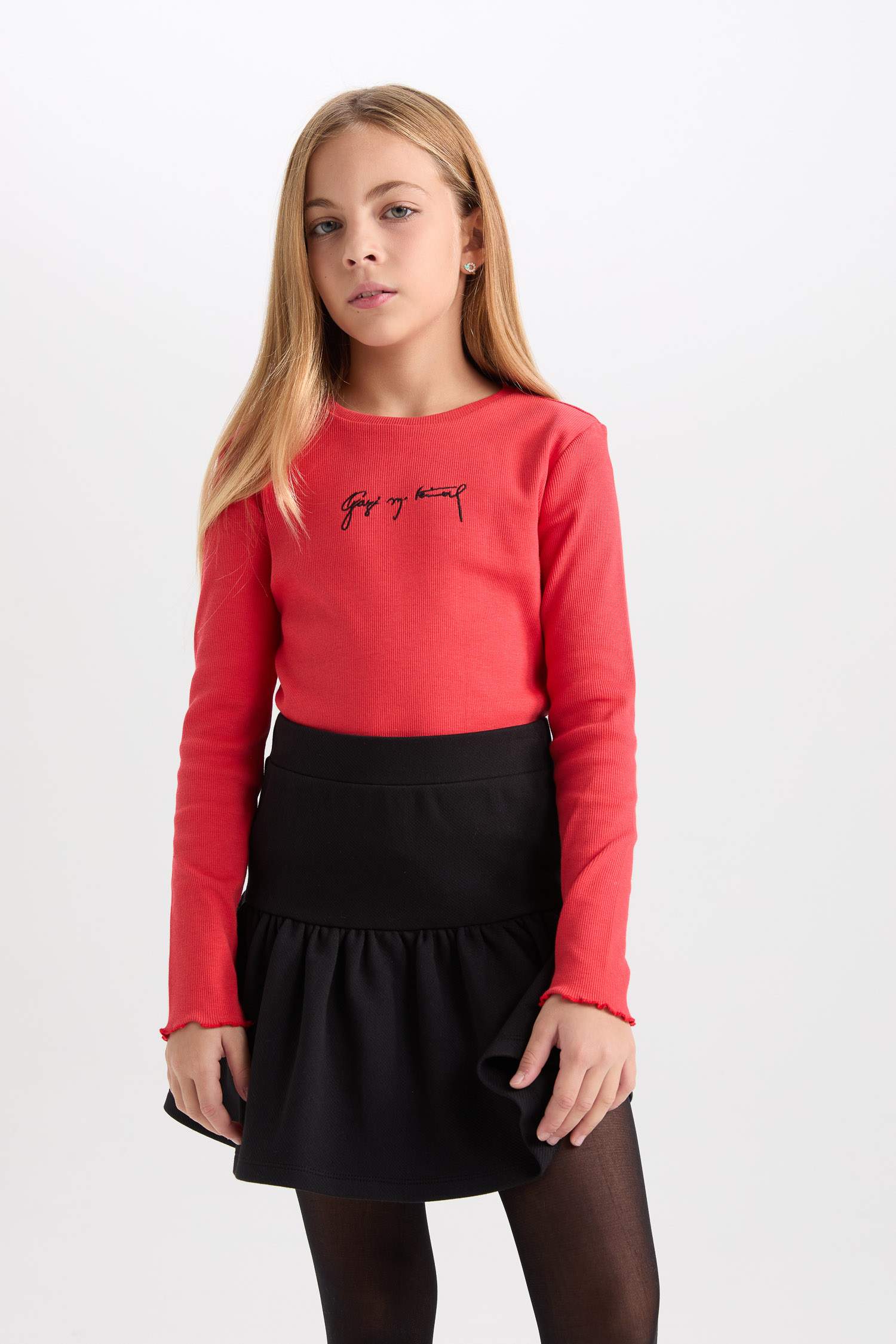 Girl Regular Fit Knitted Skirt