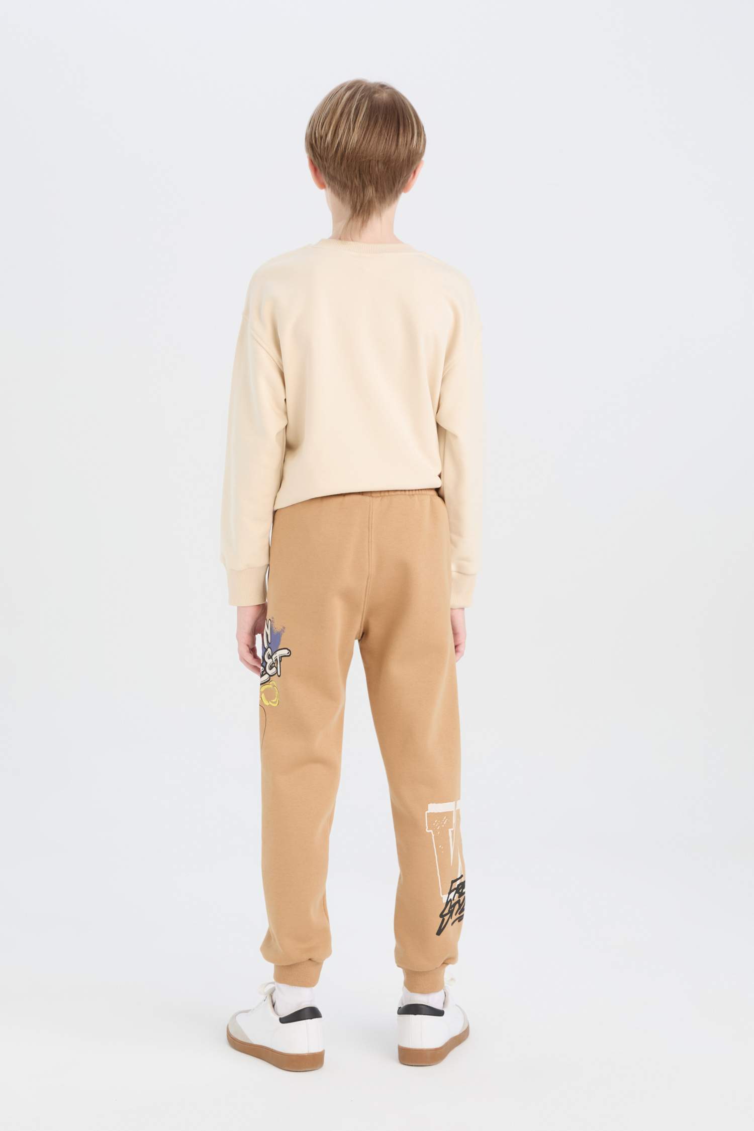 Pantalon de survêtement épais imprimé avec taille pour garçon