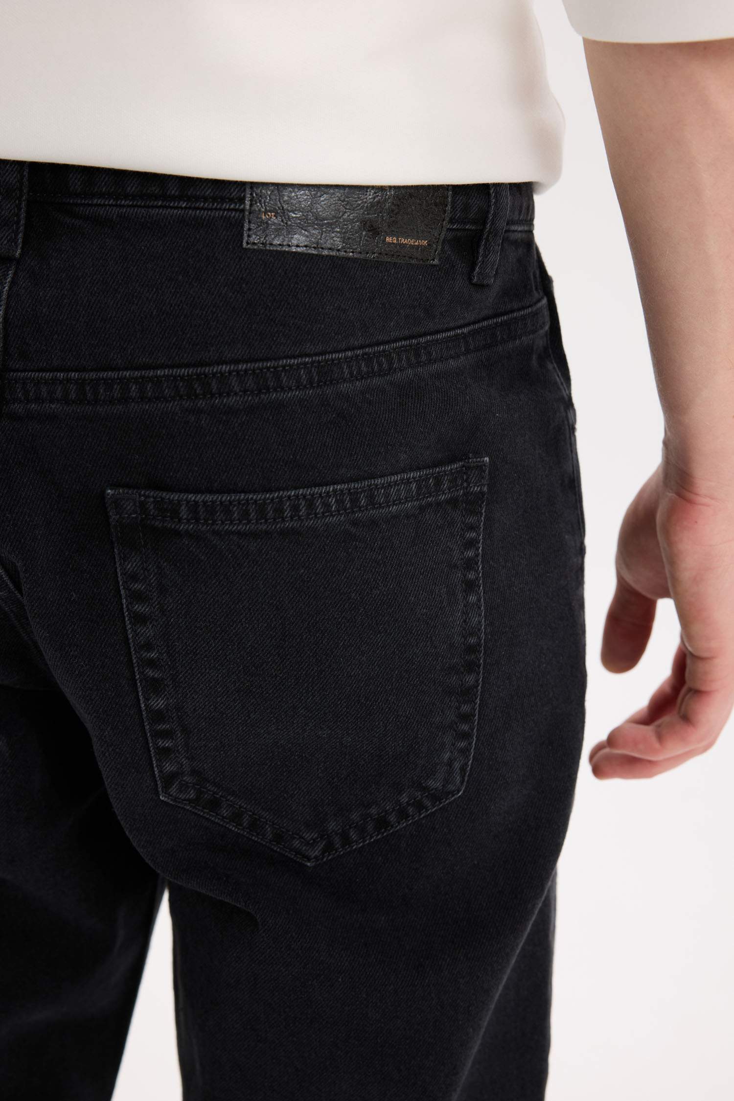 қалыпты кері пішім деним тұрақты етек Шалбар