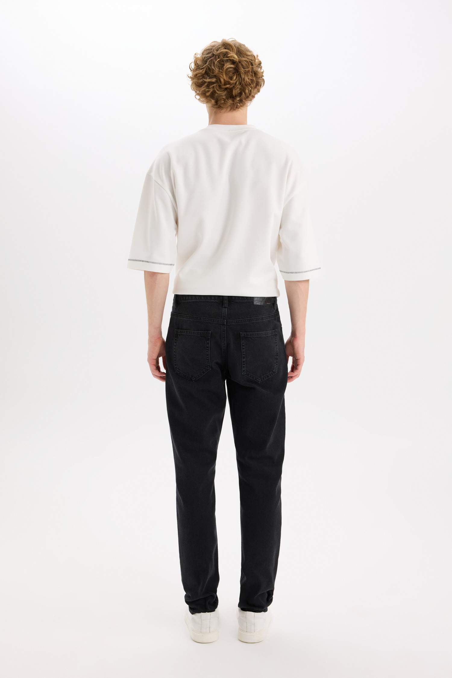 қалыпты кері пішім деним тұрақты етек Шалбар