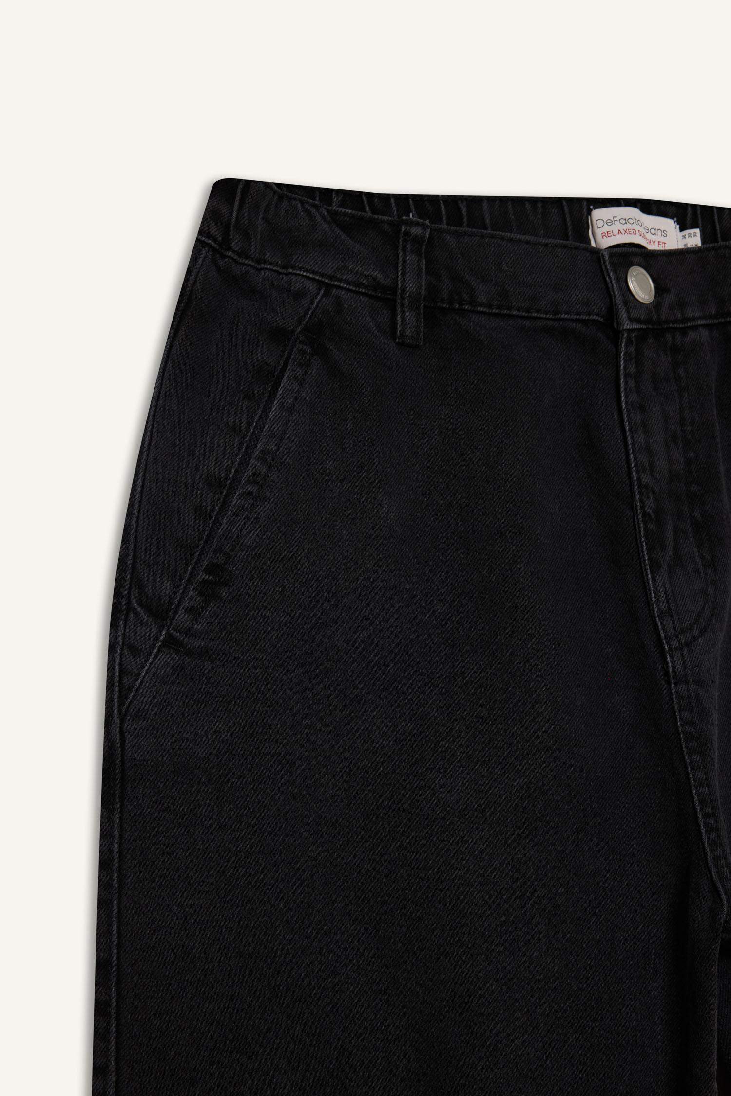 Relaxed Slouchy Fit Wide Leg Jeans