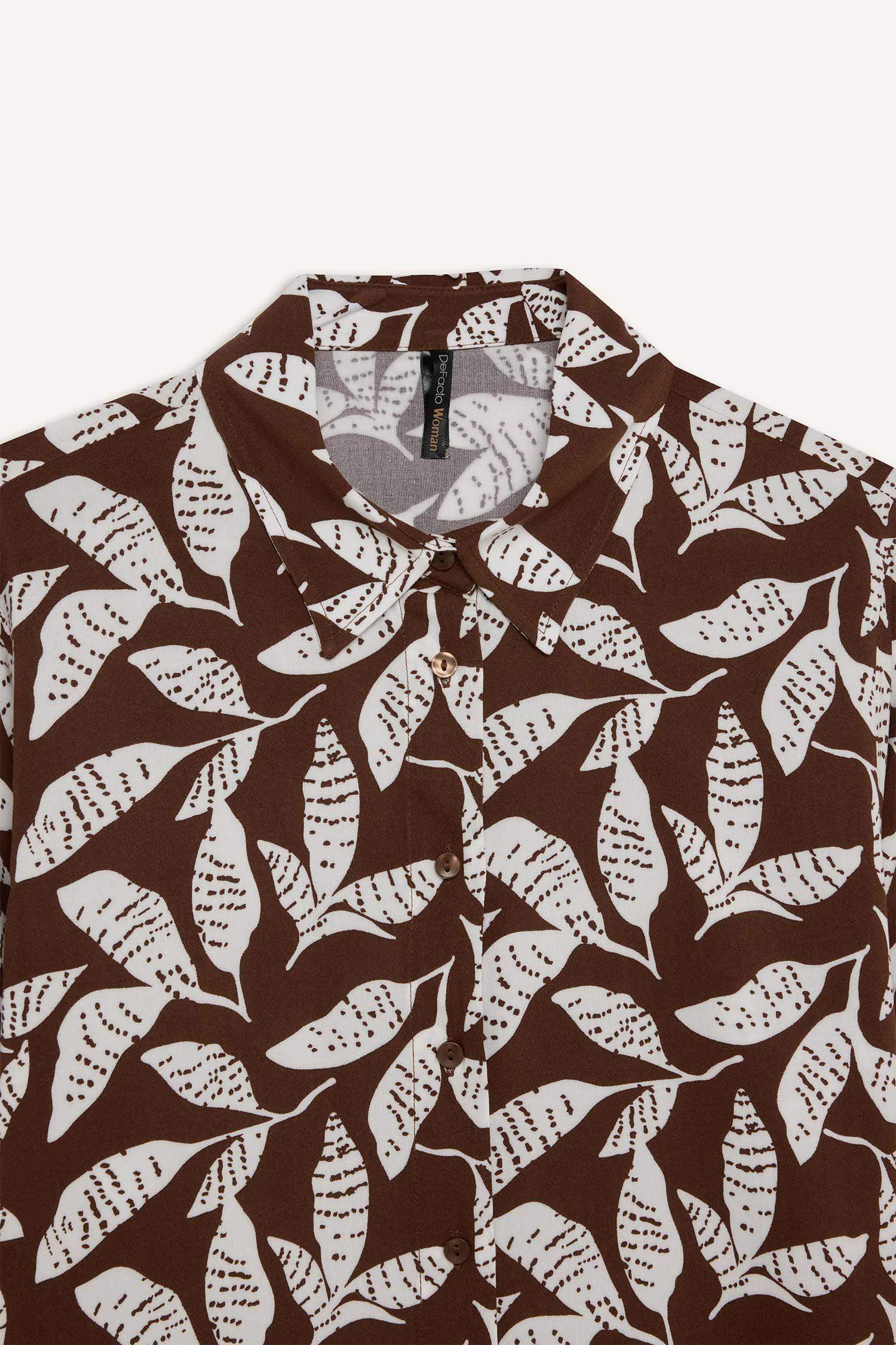 Regular Fit Desenli Uzun Kollu Gömlek