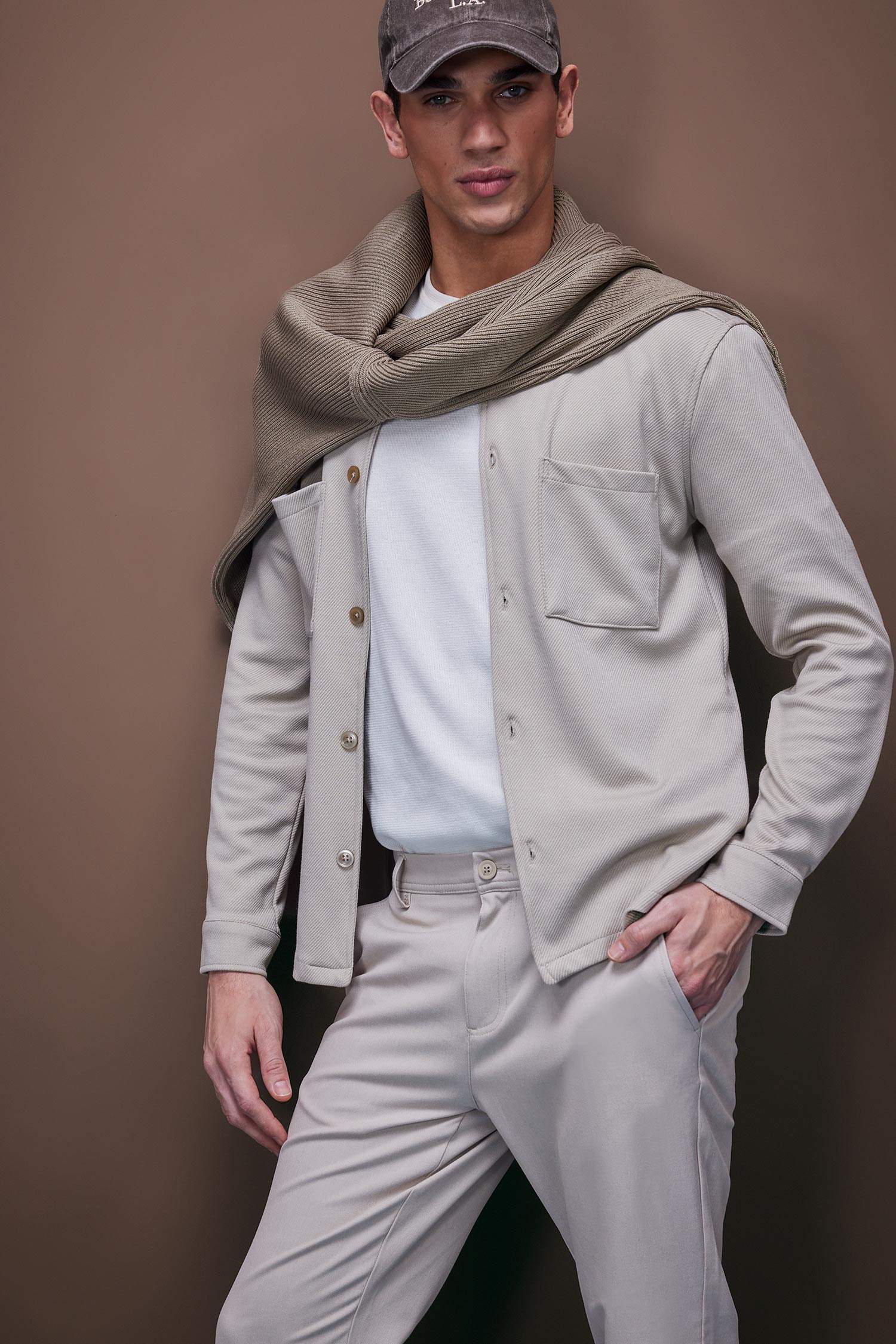 Regular Fit Polo Yaka Gömlek Ceket