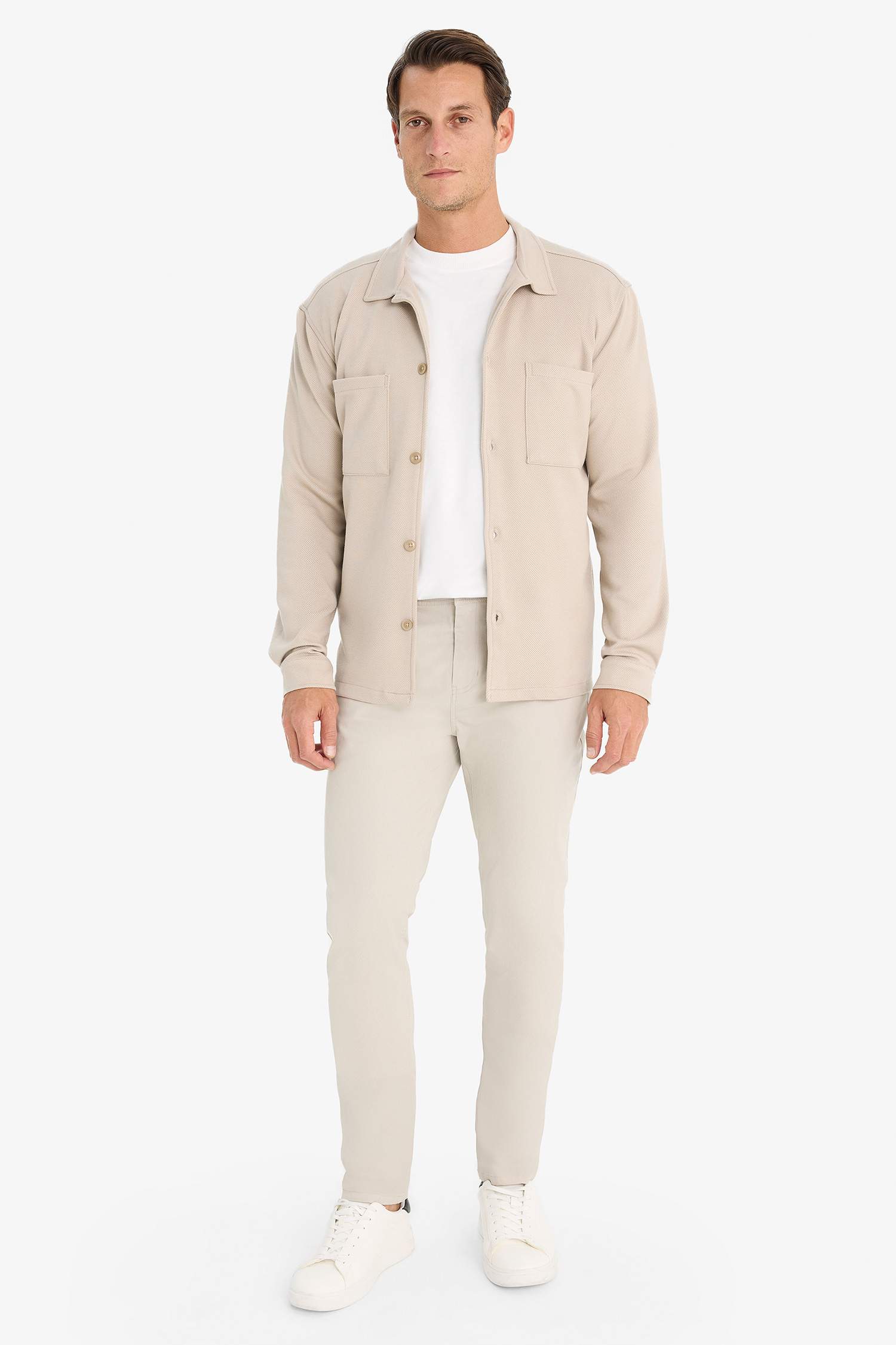 Regular Fit Polo Yaka Gömlek Ceket