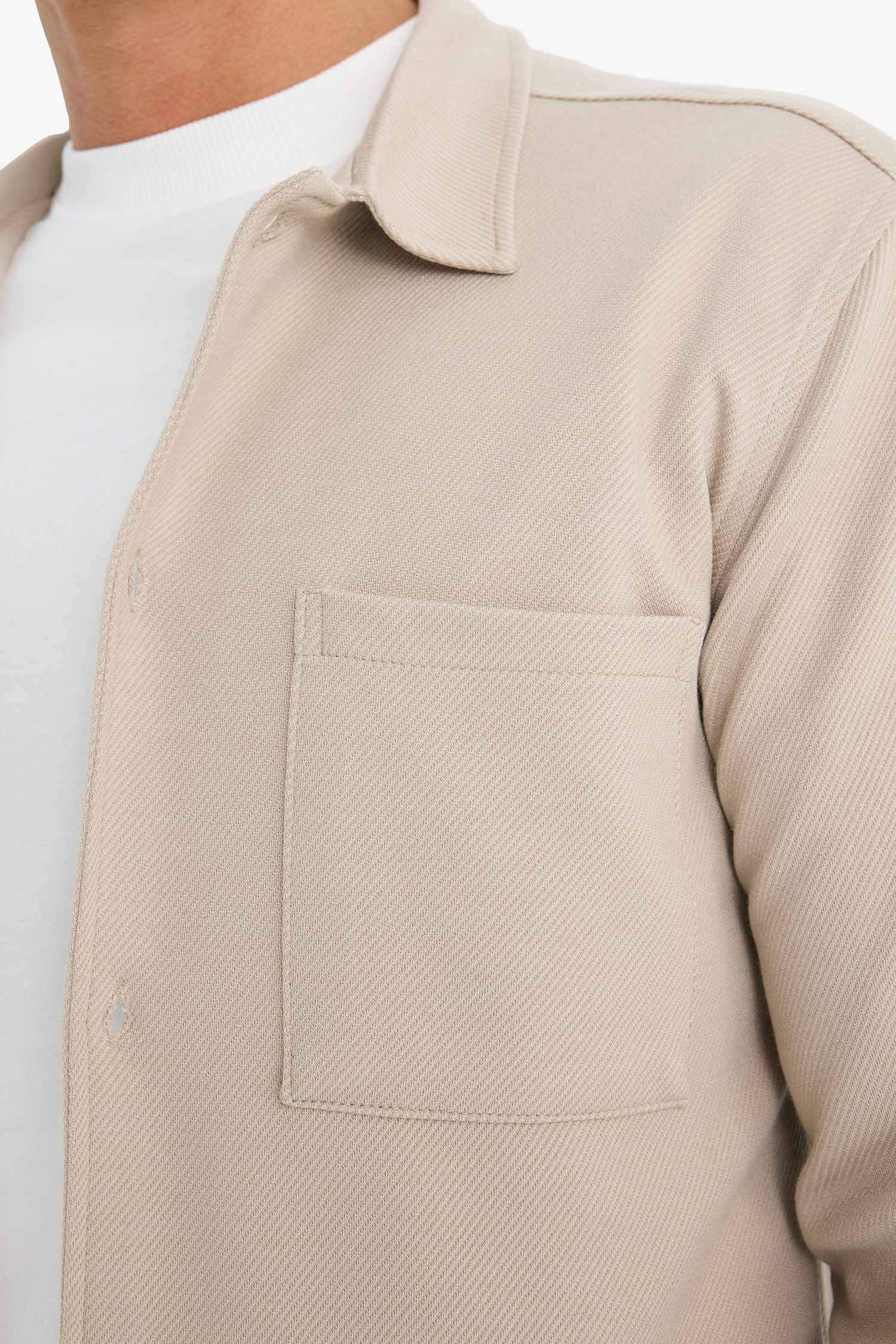 Regular Fit Polo Yaka Gömlek Ceket