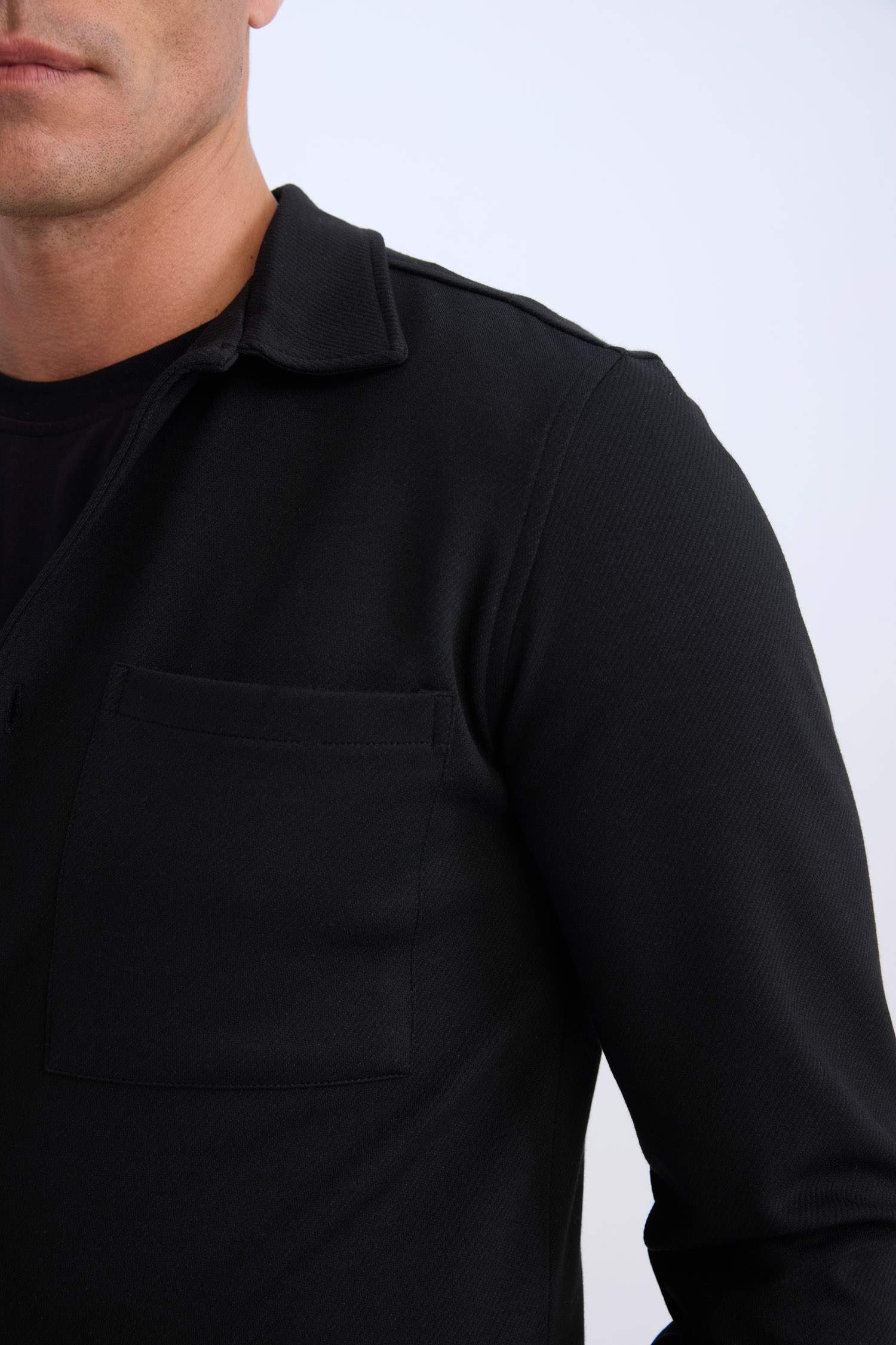 قميص قصة عادية بياخة بولو بجيب