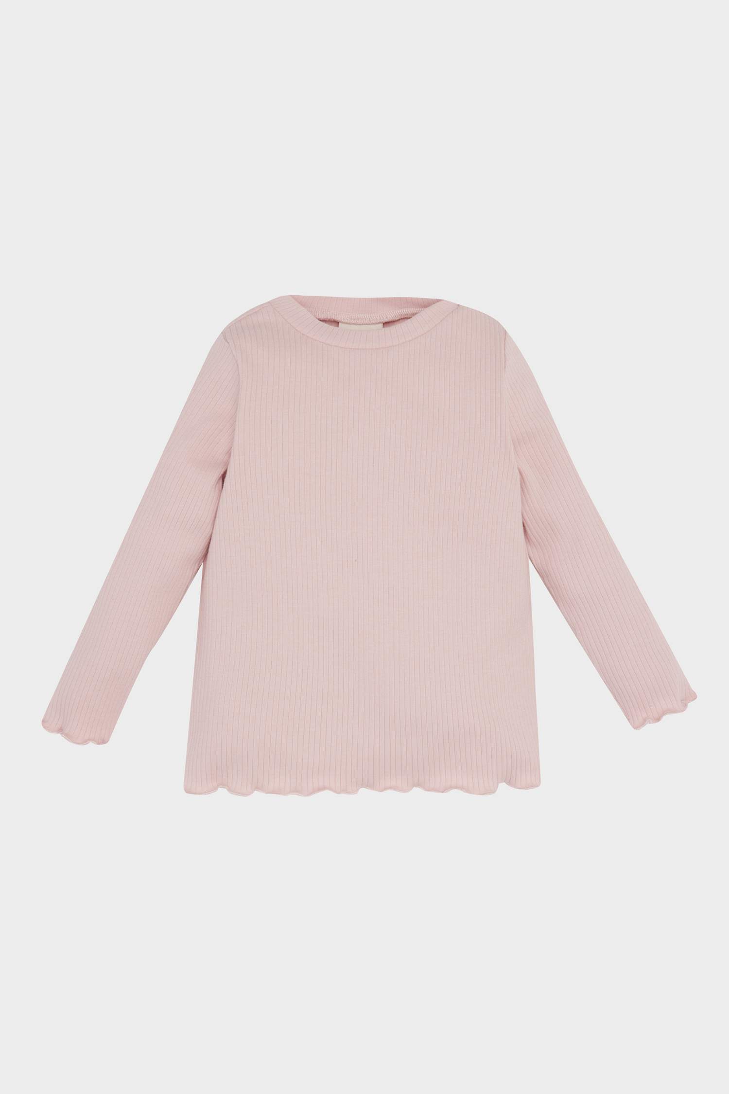 Kız Bebek 2'li Takım Çiçekli Fitilli Kaşkorse Elbise Basic Düz Uzun Kollu Tişört