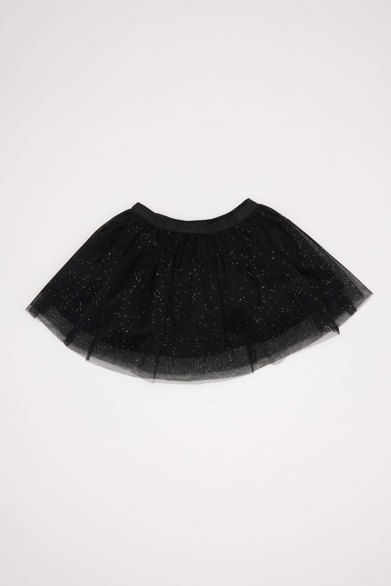 Kız Bebek 2'li Takım Parlak Baskılı Sweatshirt Tütü Etek