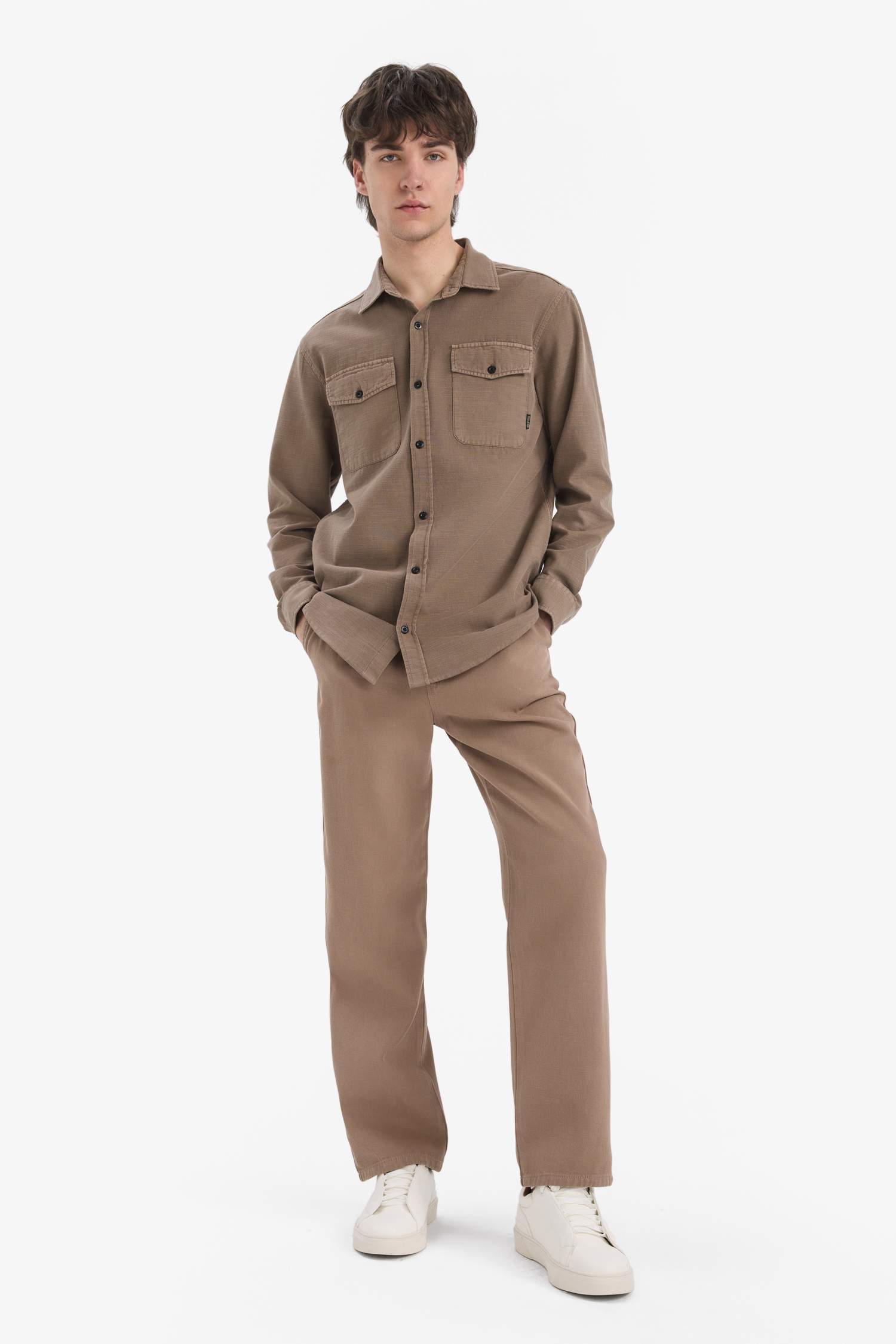 %100 Pamuk Bol Rahat Kesim Wide Leg Geniş Paça Yazlık Keten Görünümlü Pantolon