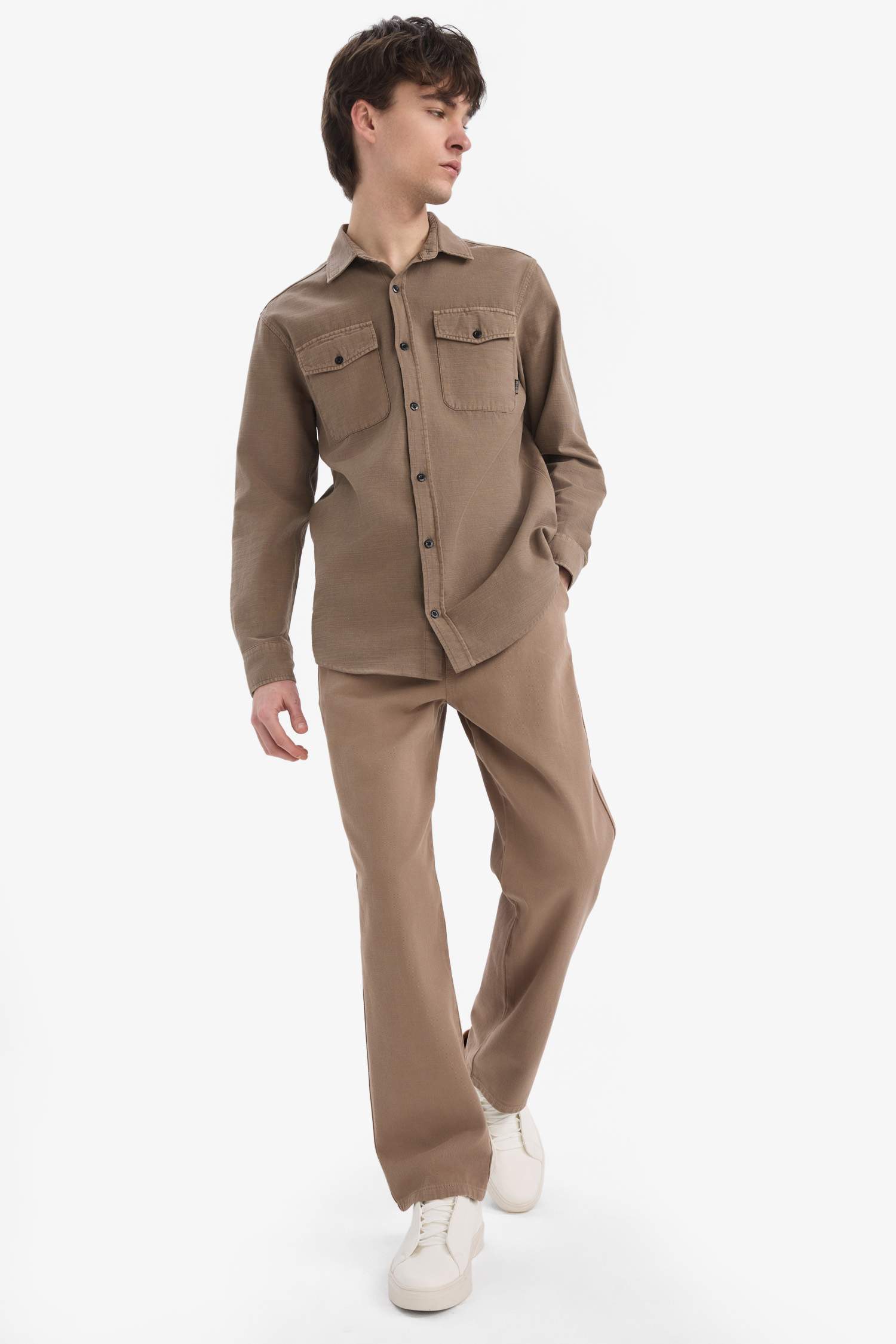 %100 Pamuk Bol Rahat Kesim Wide Leg Geniş Paça Yazlık Keten Görünümlü Pantolon