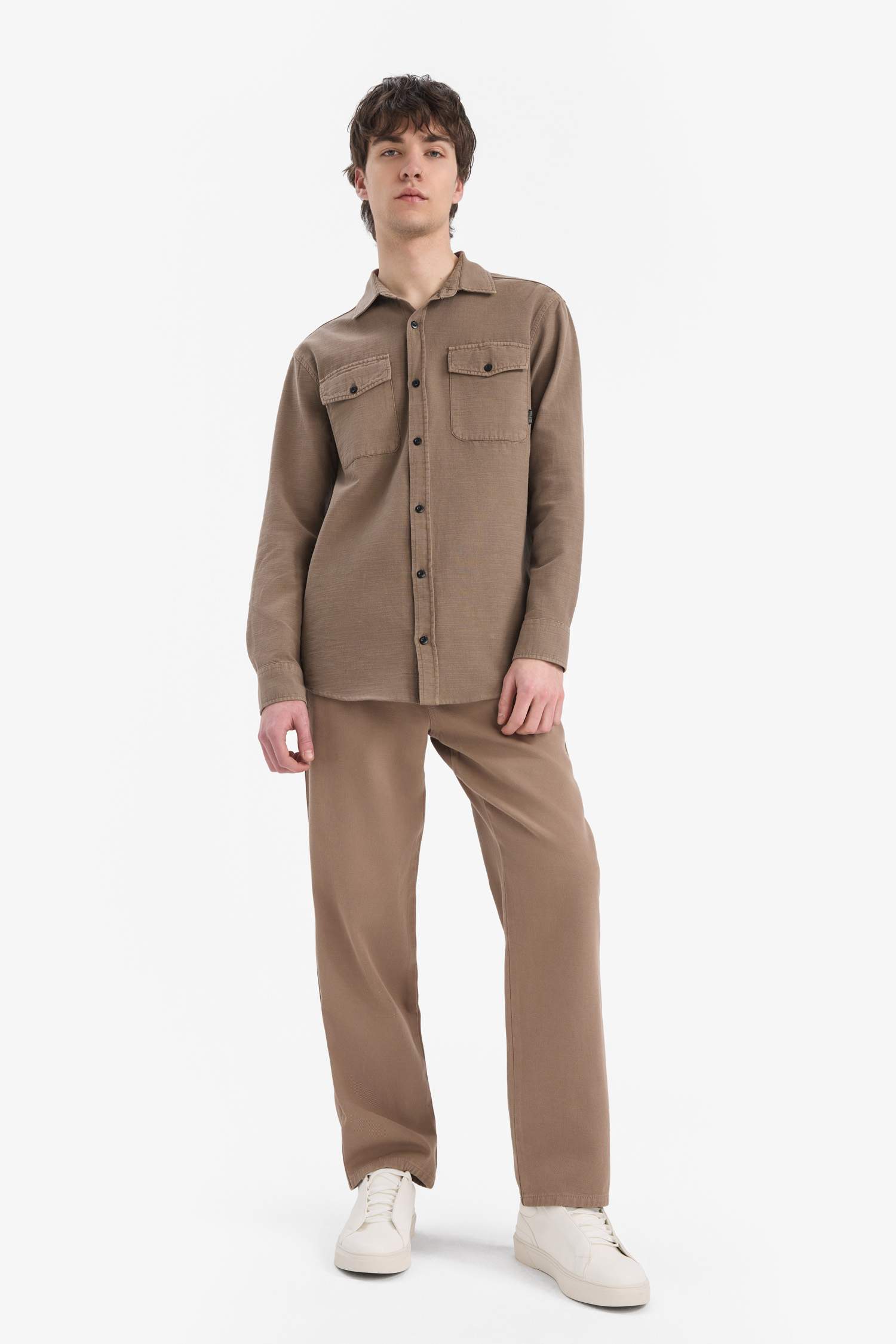 %100 Pamuk Bol Rahat Kesim Wide Leg Geniş Paça Yazlık Keten Görünümlü Pantolon