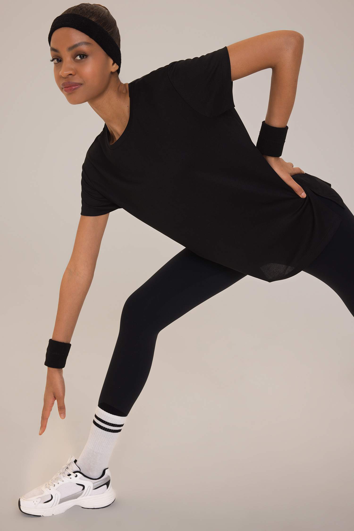 DeFactoFit Oversize Fit Crew Neck Sport T-Shirt