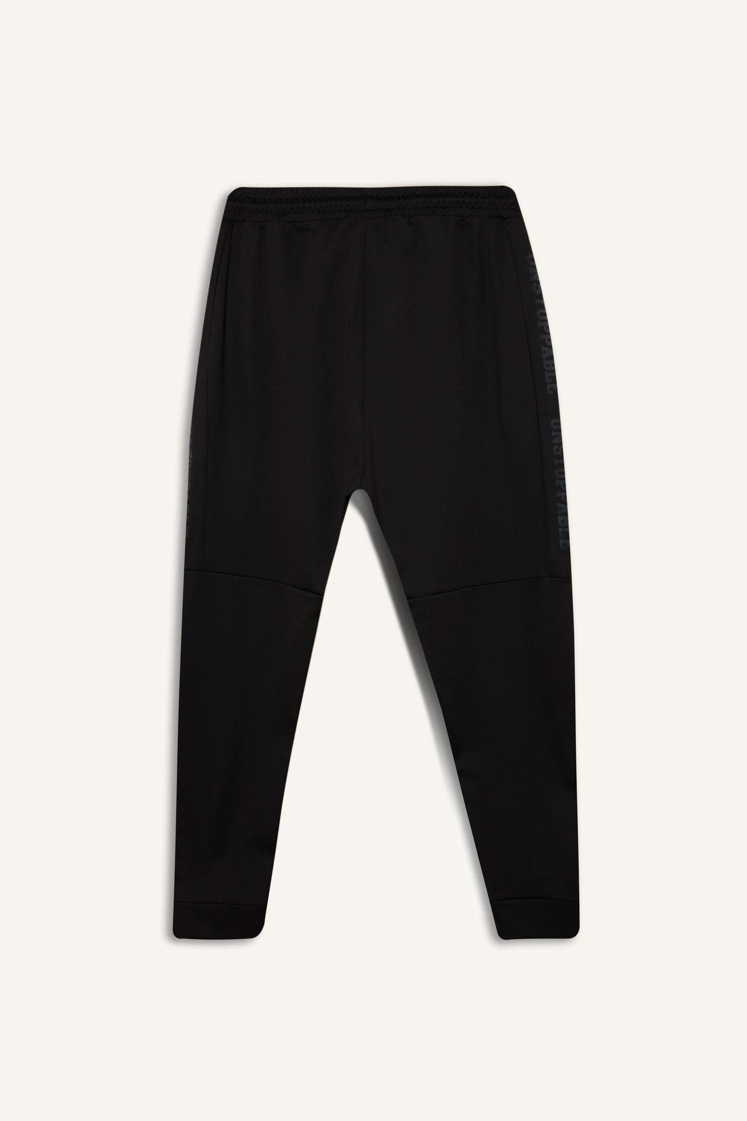 DeFactoFit Sporcu Standart Fit Jogger Eşofman Altı İçi Yumuşak Tüylü Skuba Dalgıç Kumaş