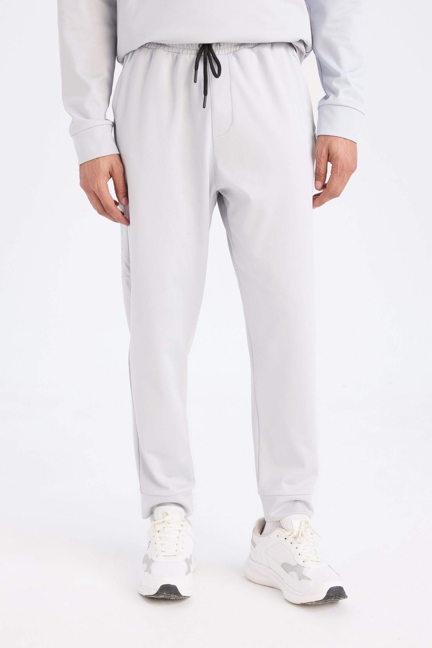 Standart Fit İçi Yumuşak Tüylü Skuba Dalgıç Kumaş Sporcu Jogger Eşofman Altı 