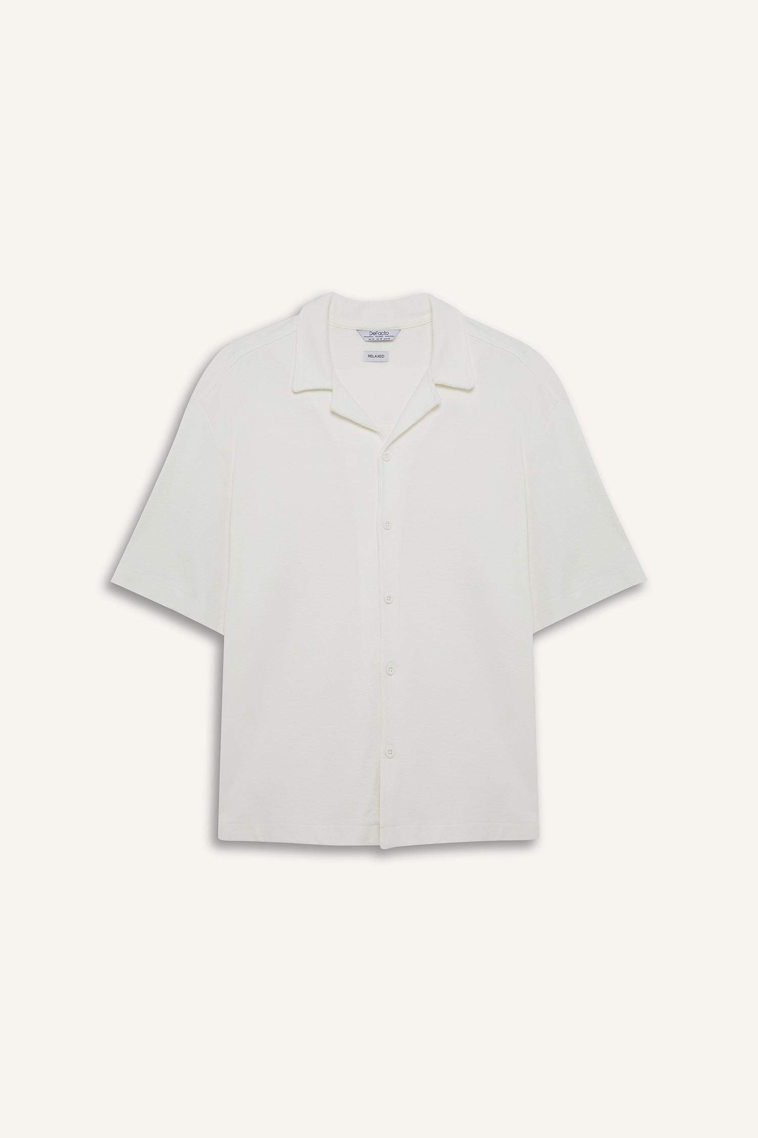 Relax Fit Apache Neck Short Sleeve Shirt