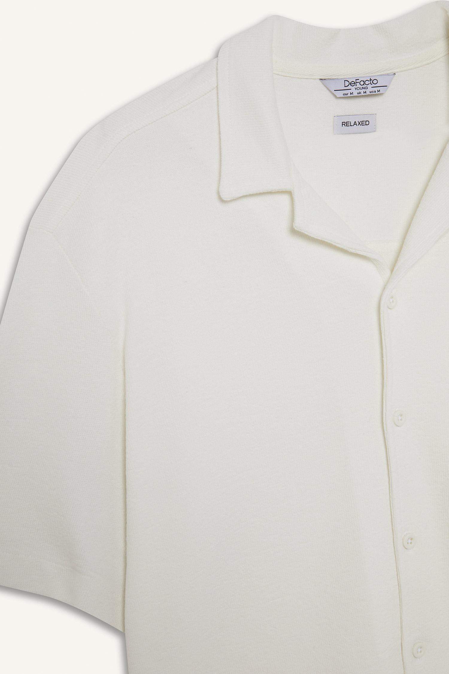 Relax Fit Apache Neck Short Sleeve Shirt