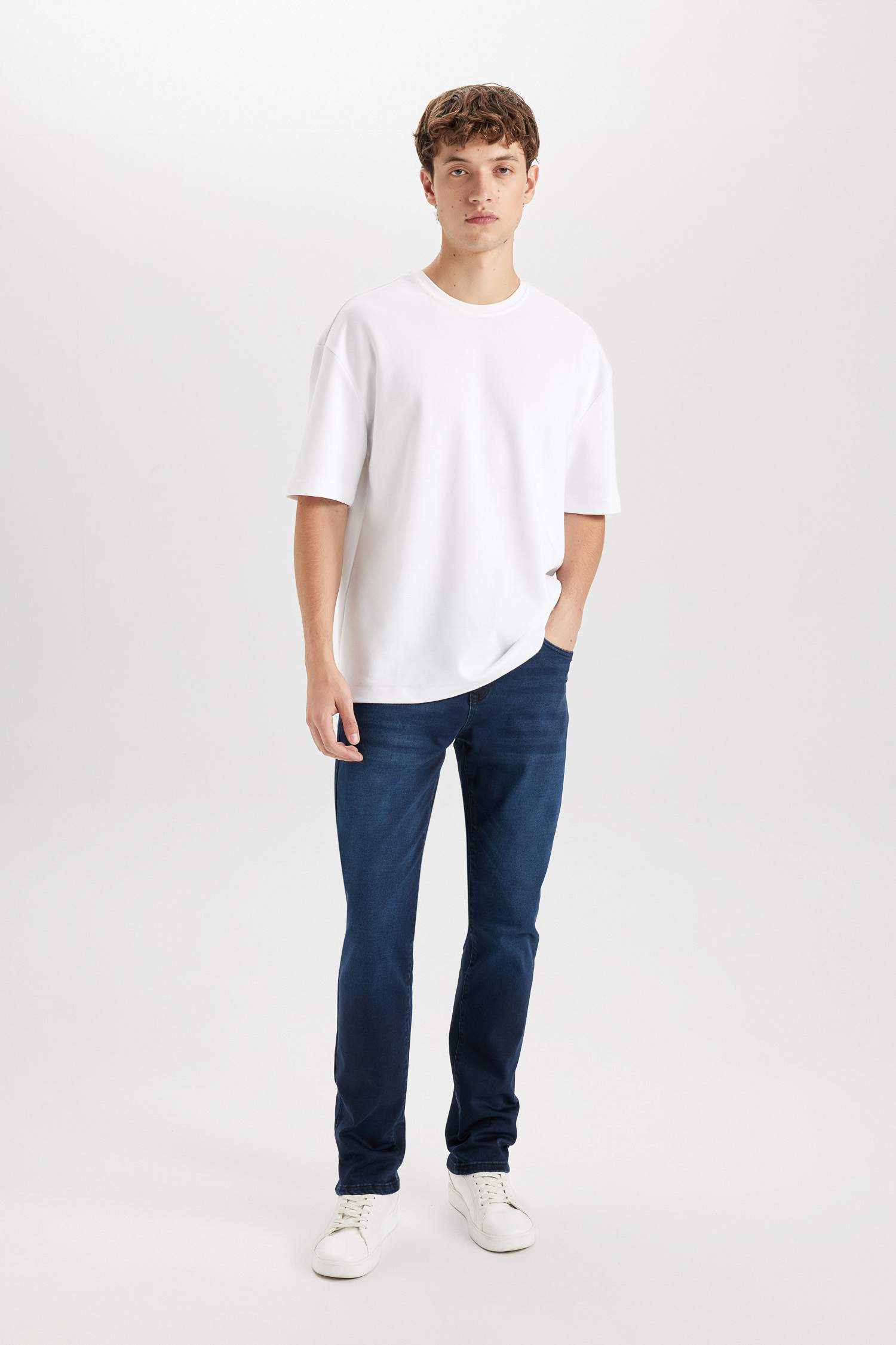 серджио - қалыпты пішім деним тұрақты етек Шалбар