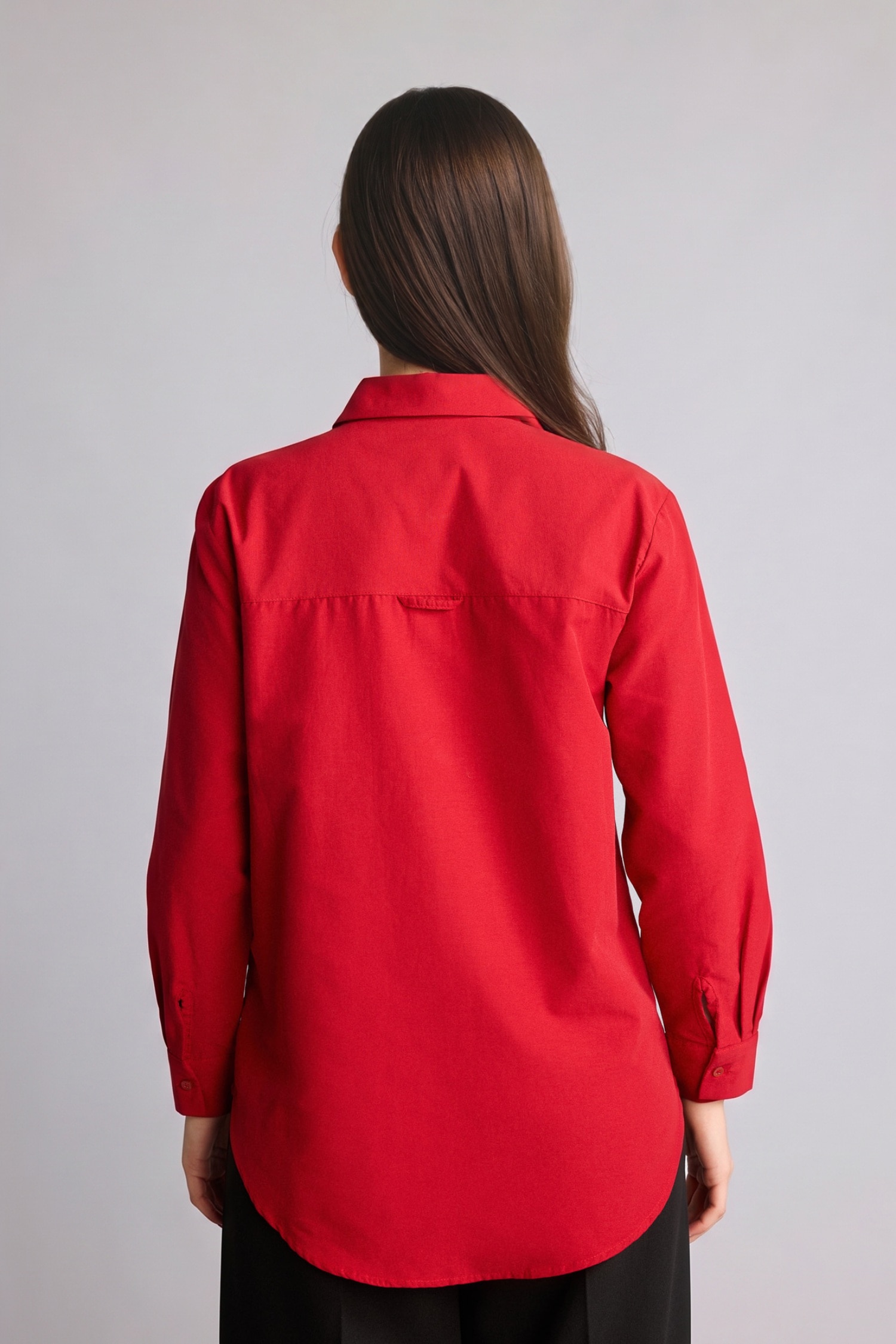 DeFacto Relaxed Fit Uzun kollu Poplin Tunik görsel 4