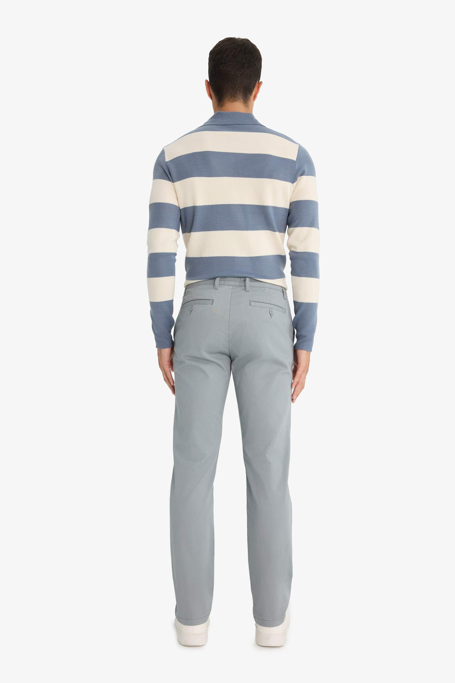 Regular Fit Normal Kesim Cepli Düz Paça Chino Pantolon