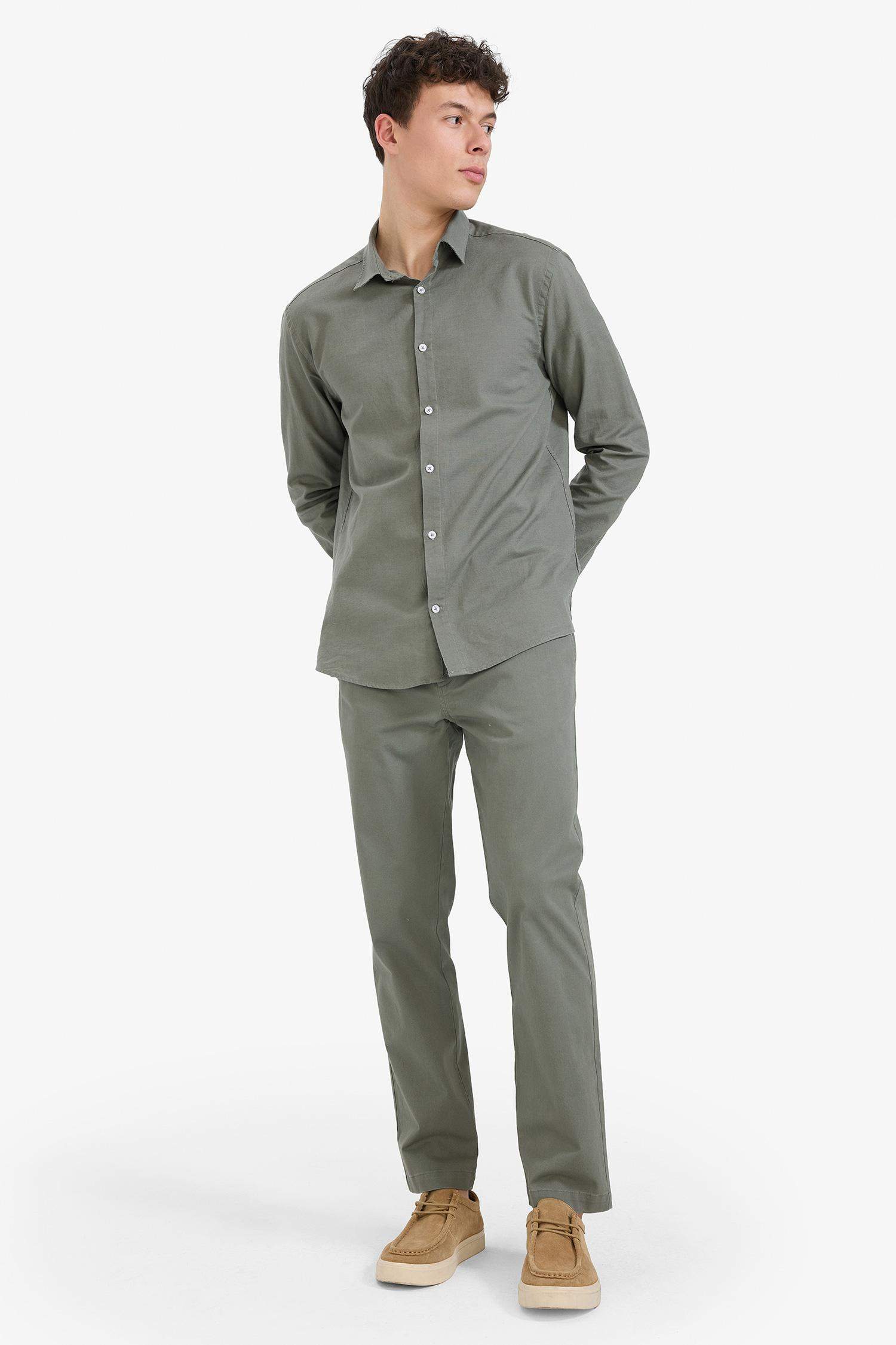 Regular Fit Normal Kesim Cepli Düz Paça Chino Pantolon