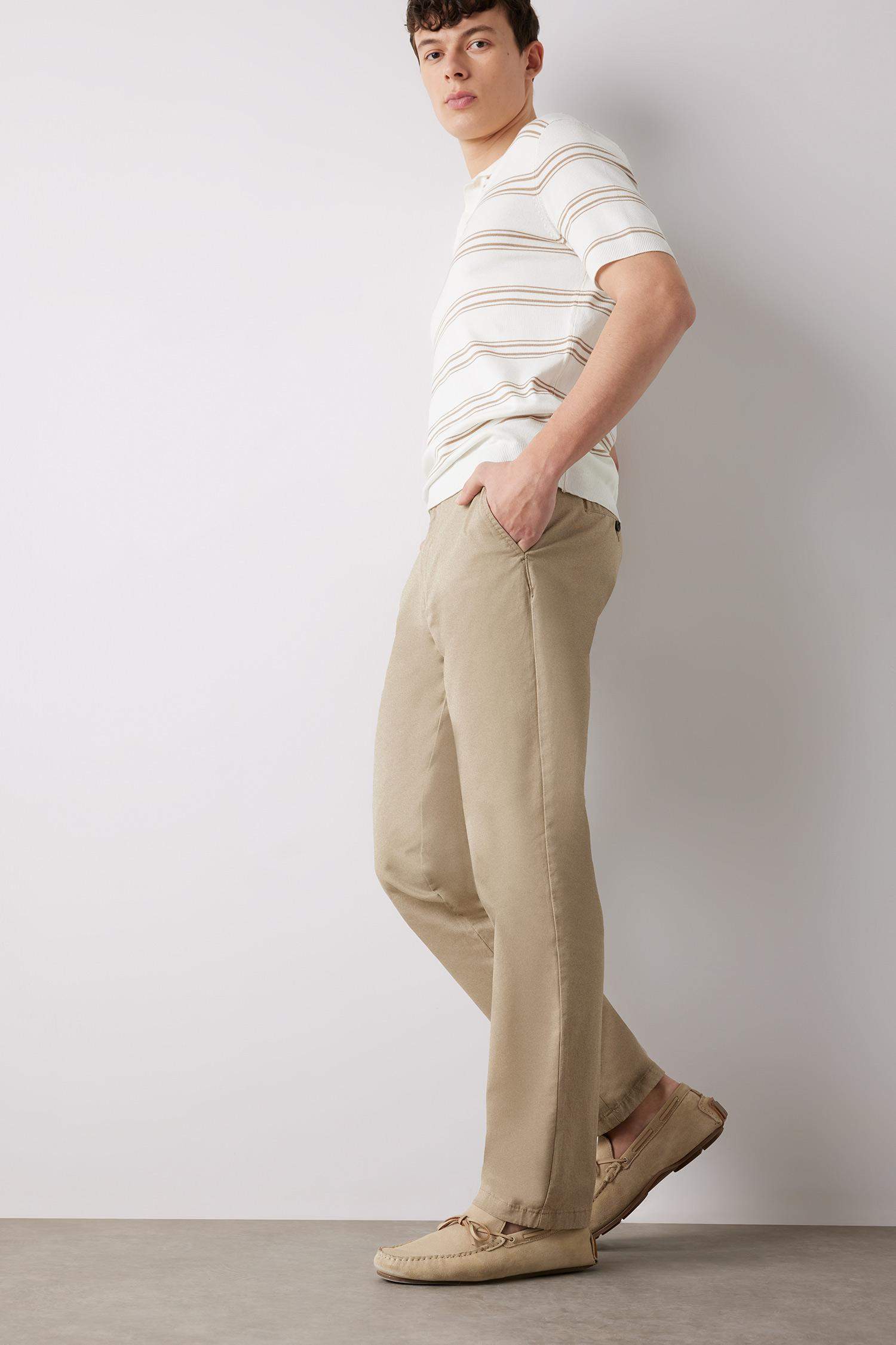 Прямые брюки Chino из канвы