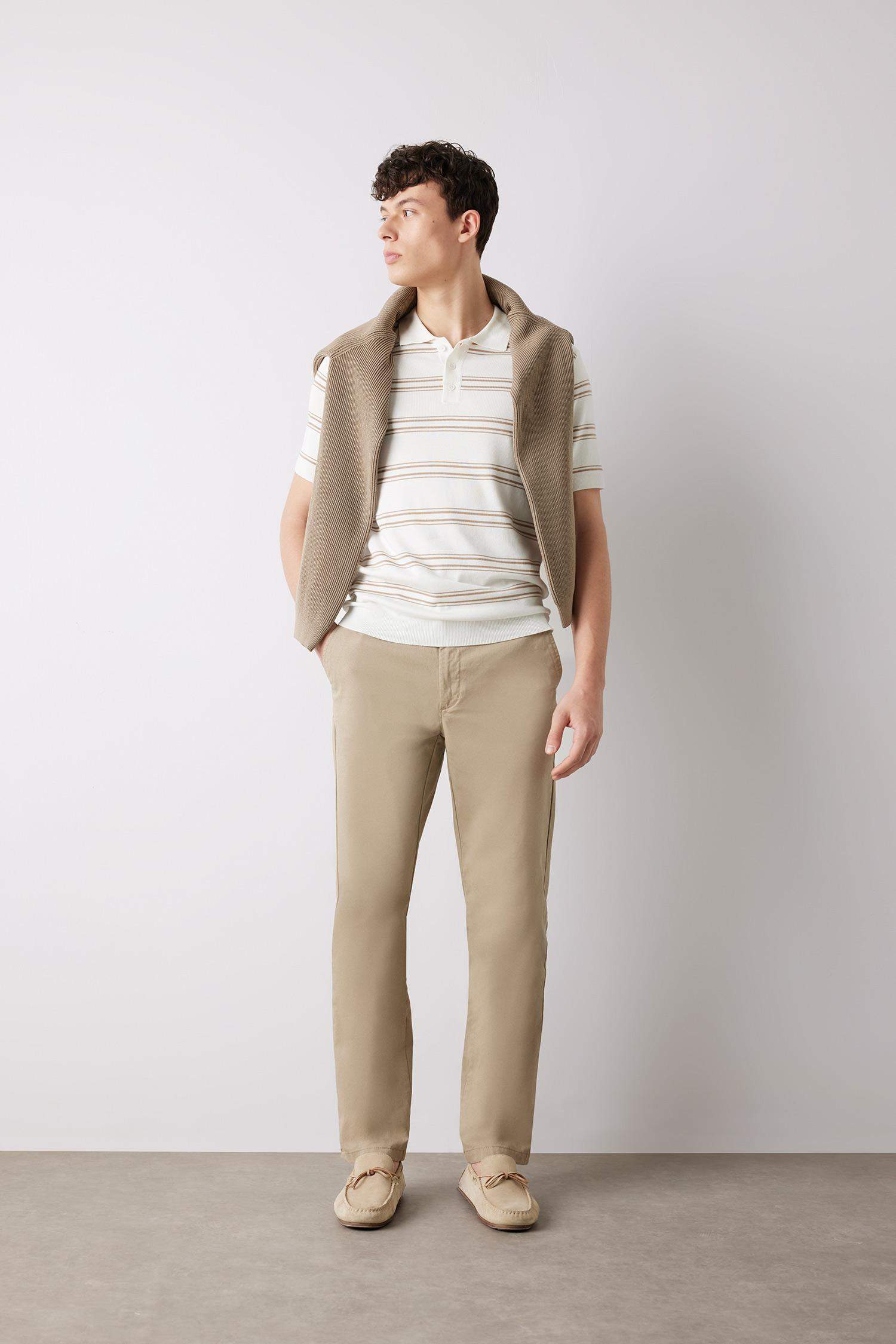 Прямые брюки Chino из канвы