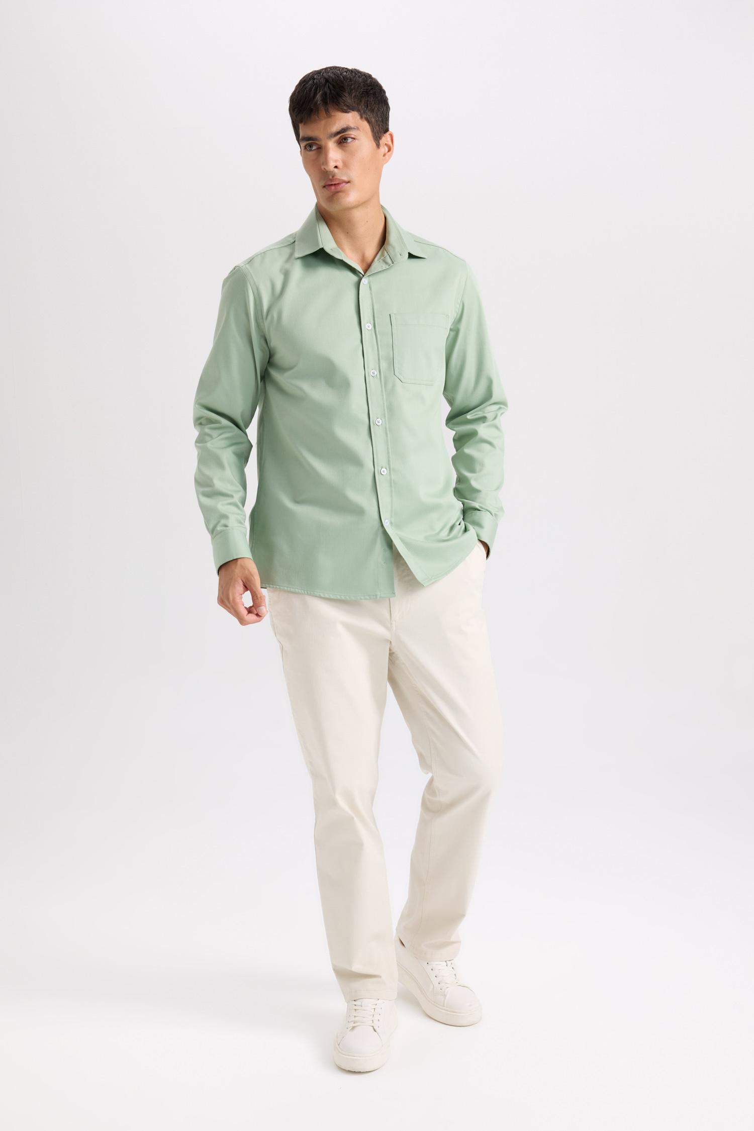 Regular Fit Normal Kesim Yazlık Düz Paça Chino Kanvas Pantolon