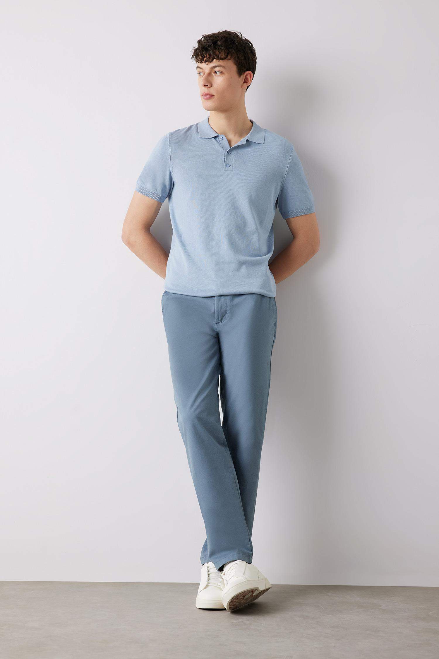 Regular Fit Normal Kesim Yazlık Düz Paça Chino Kanvas Pantolon