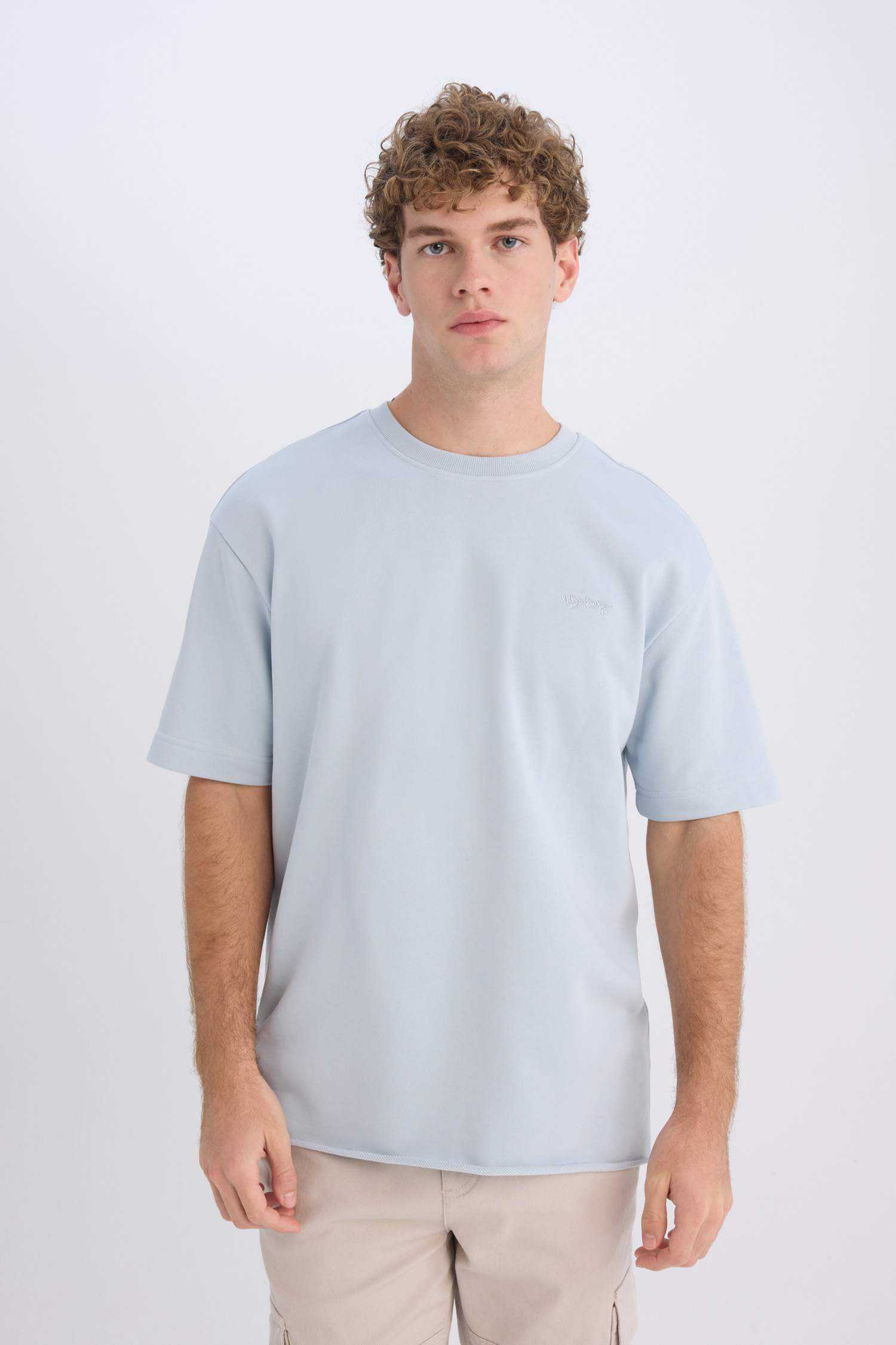 Boxy Fit Crew Neck Short Sleeve T-Shirt