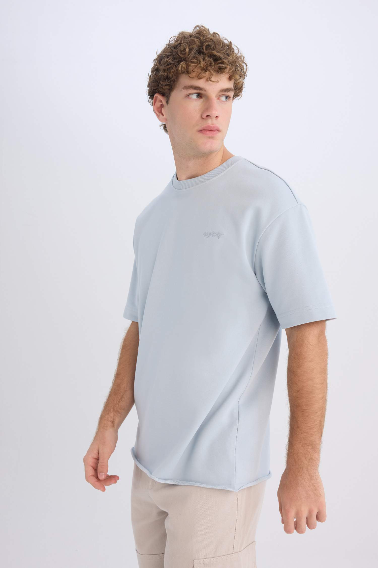 Boxy Fit Crew Neck Short Sleeve T-Shirt