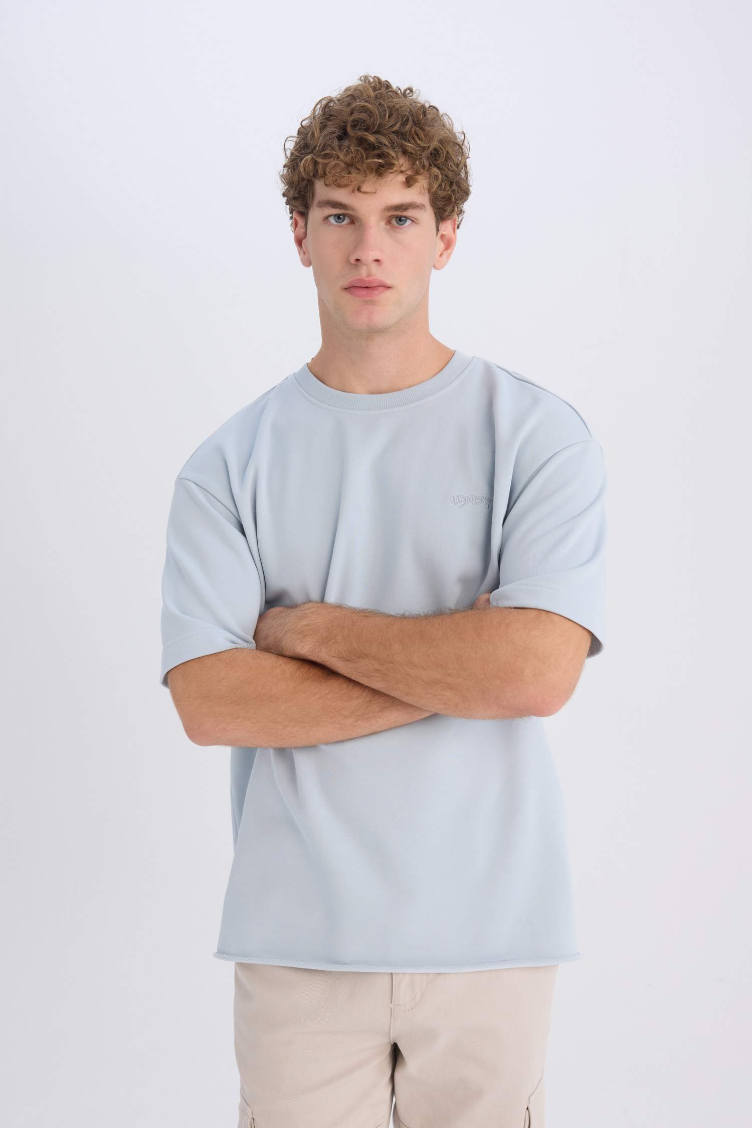 Boxy Fit Crew Neck Short Sleeve T-Shirt