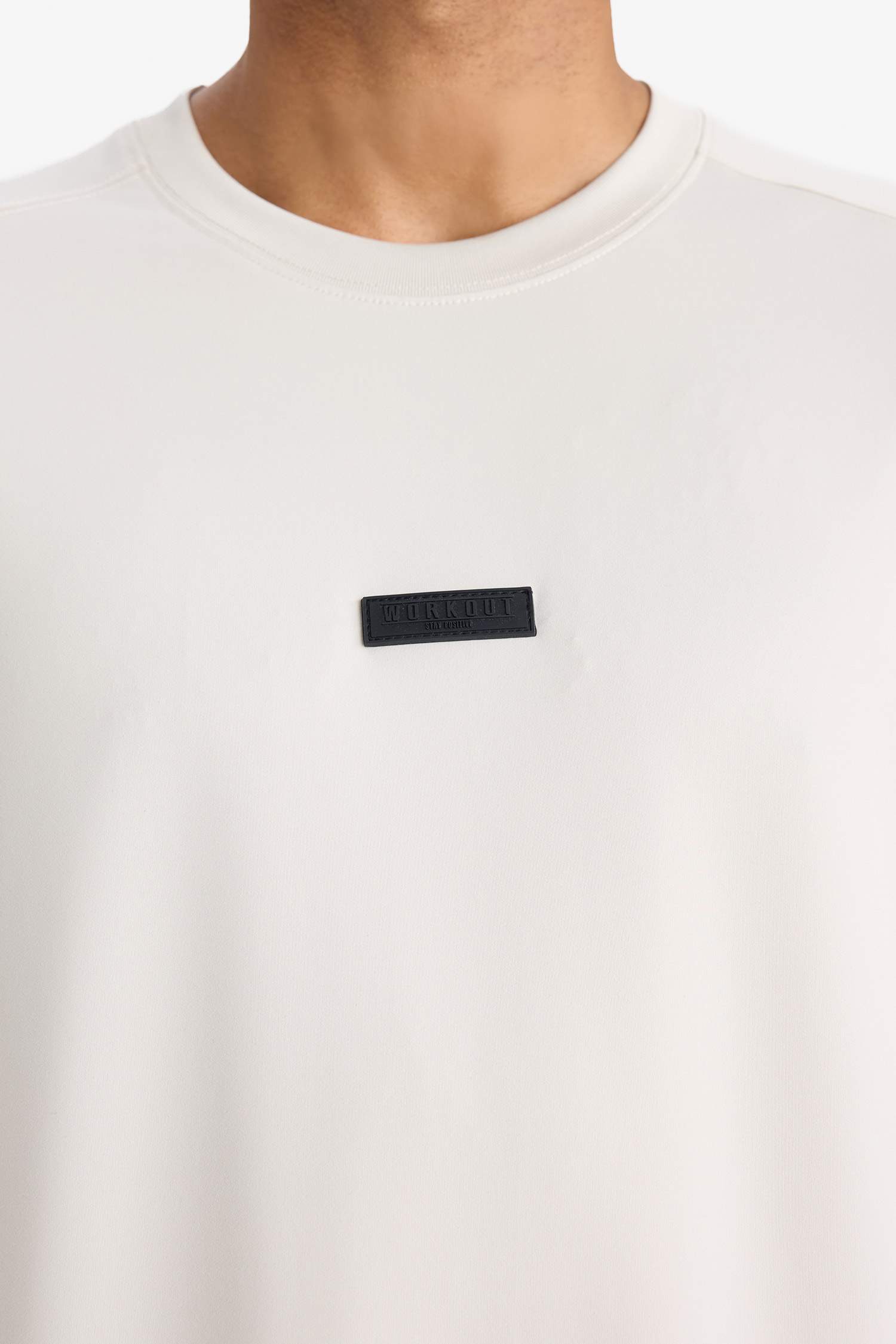 DeFactoFit Boxy Fit Crew Neck Printed Sports T-Shirt