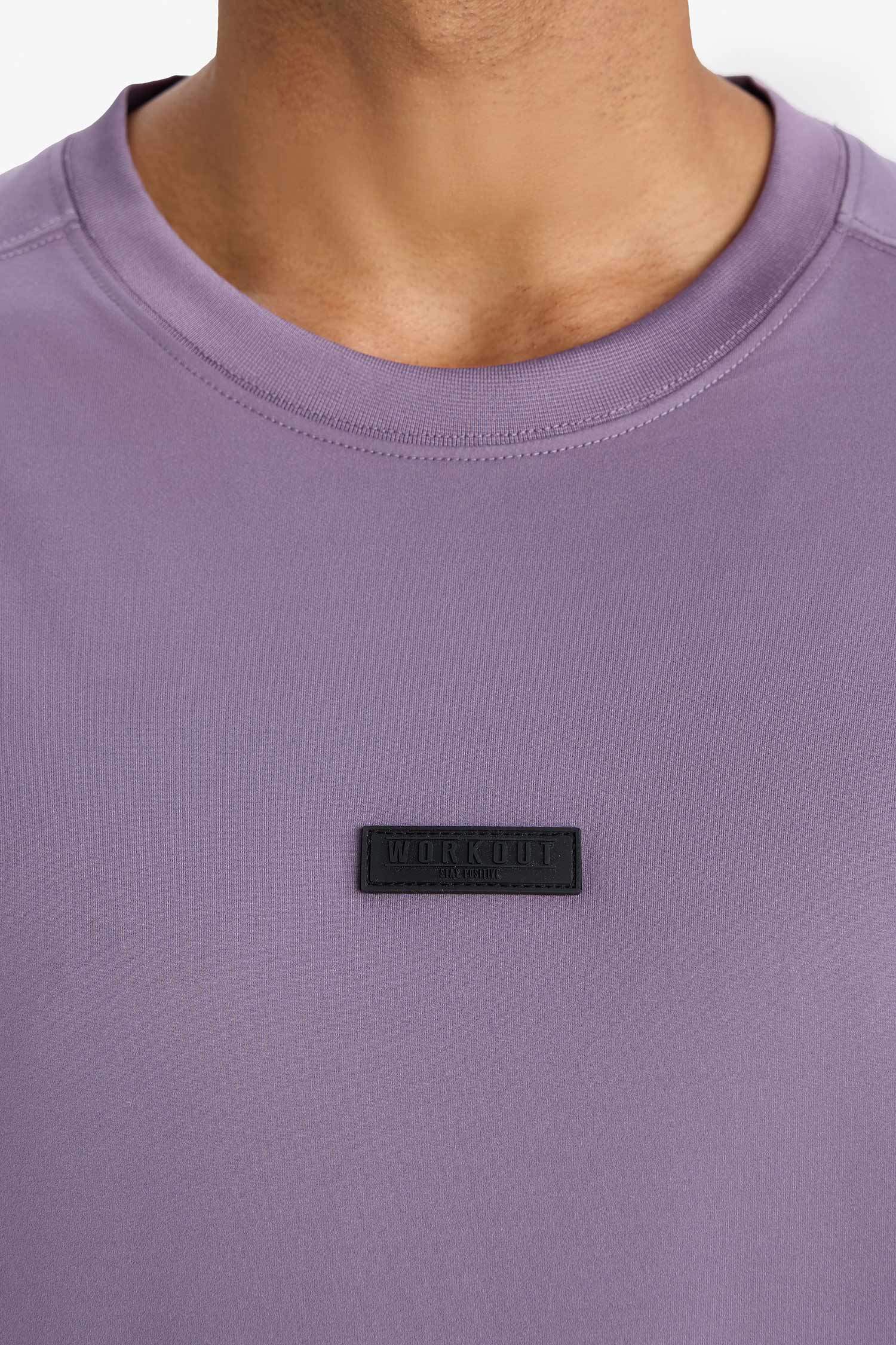 Boxy Fit Bisiklet Yaka Baskılı Sporcu Kısa Kollu Tişört