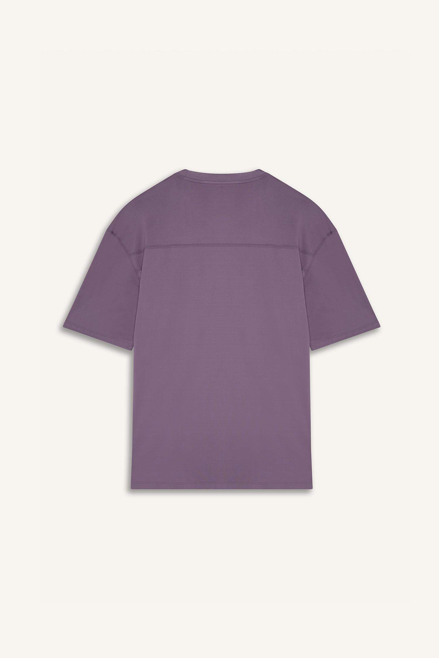 Boxy Fit Bisiklet Yaka Baskılı Sporcu Kısa Kollu Tişört