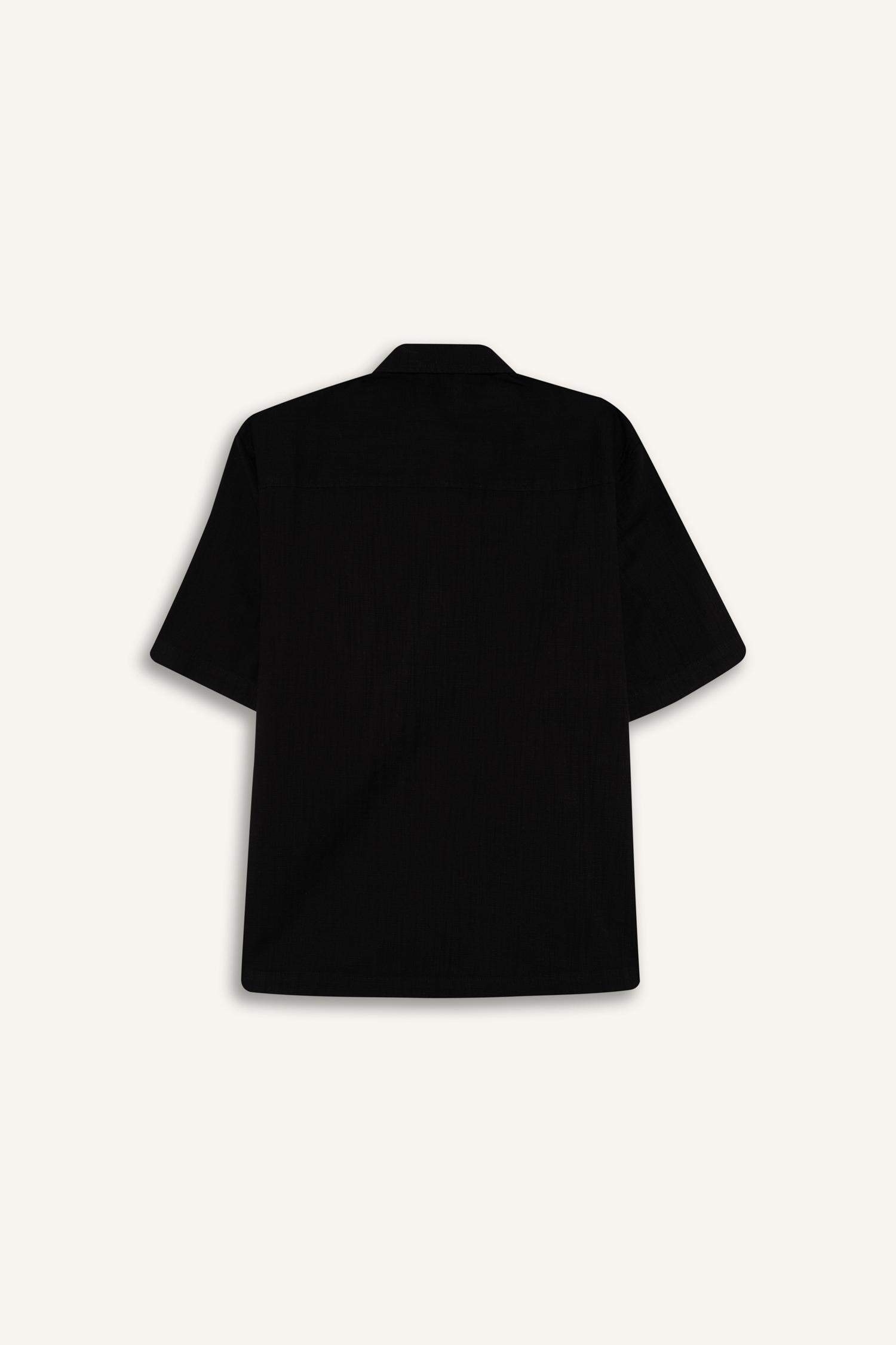 قميص نص كم من قطن قصة مريحة