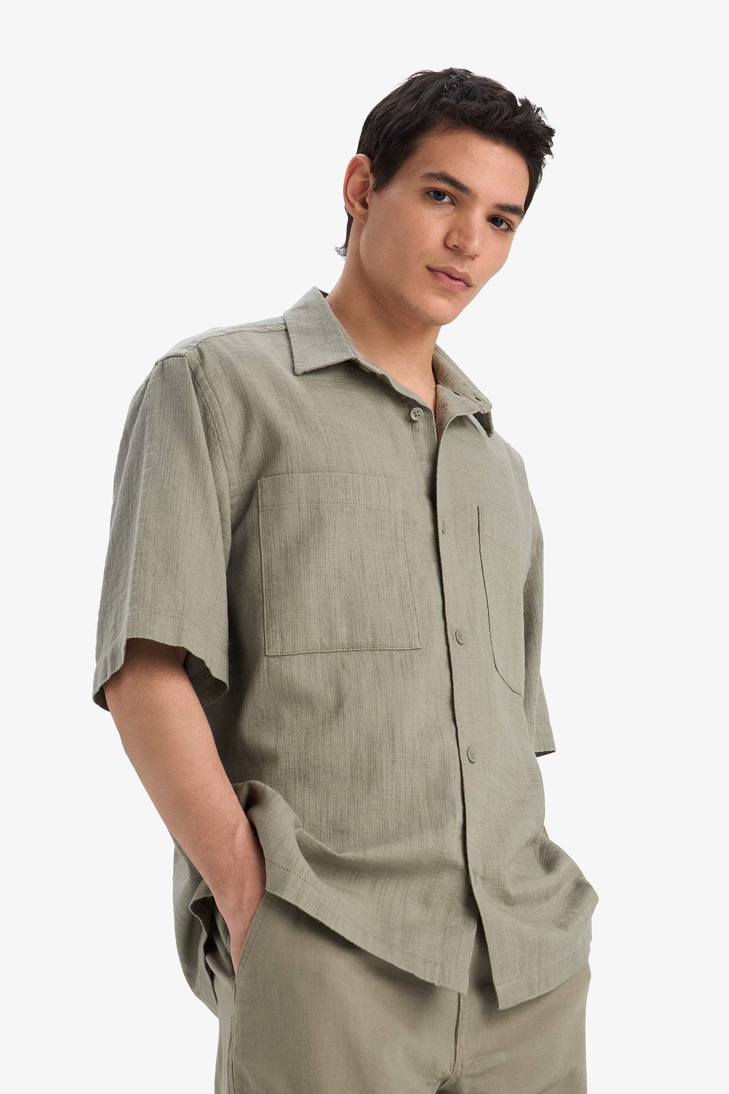 Cotton Relax Fit Short Sleeve Shirt